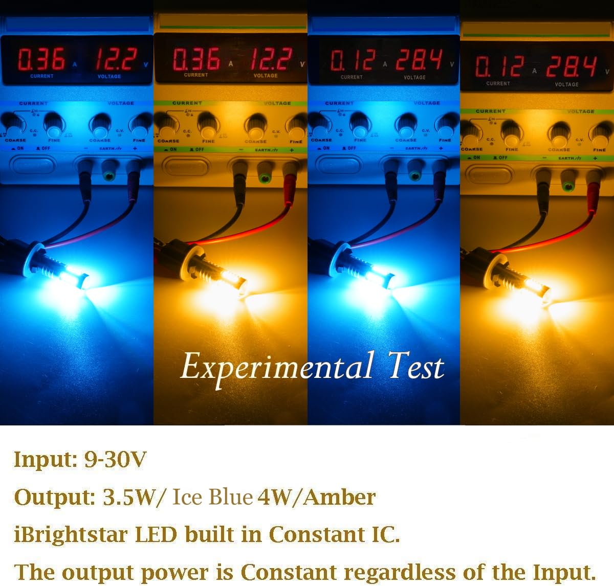 iBrightstar 1157 Switchback LED Bulbs, Ice Blue/Amber for Daytime Running Lights and Turn Signals