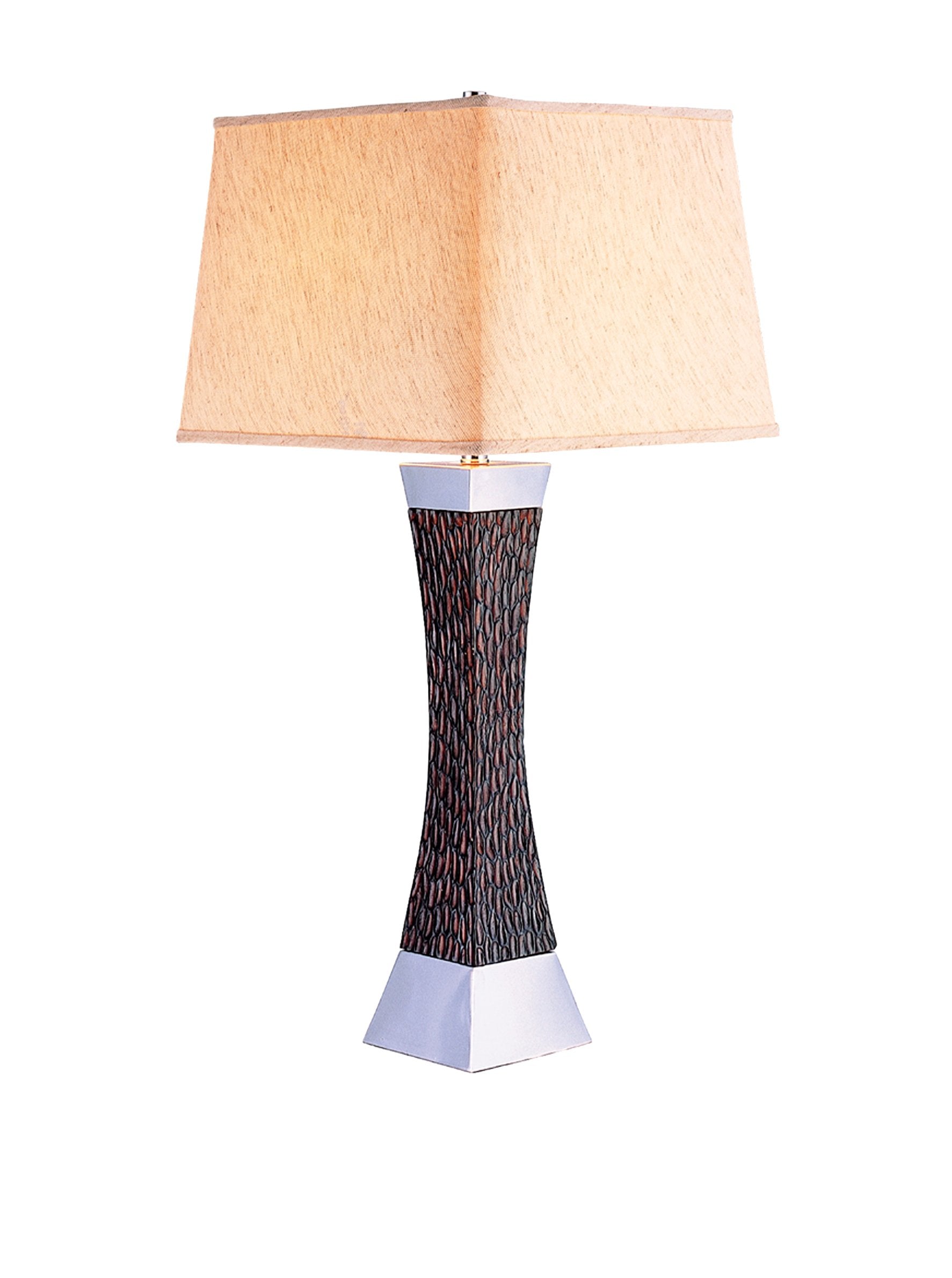 Ore International K-4179T Hourglass Design Table Lamp, 14&quot; x 14&quot; x 31&quot;, Dark Brown