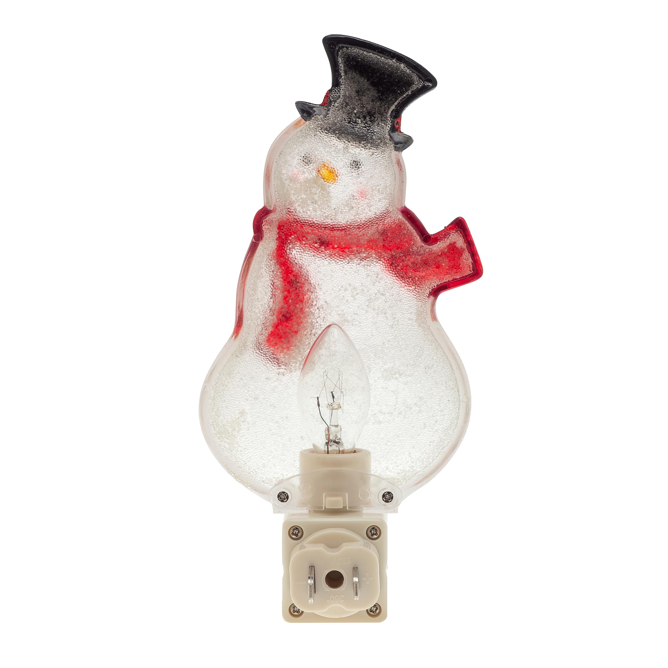 Creative Hobbies Snowman Night Light - 5W C7 Bulb, Rotational Socket, White, Model NL