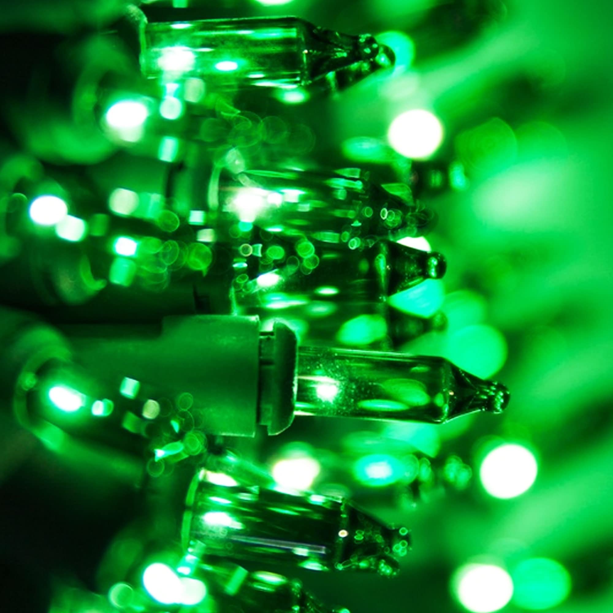 Green Christmas Lights, 2 Pack Total 40Ft 200 Count Incandescent Christmas Mini String Lights, Waterproof St. Patrick'S Day Deco