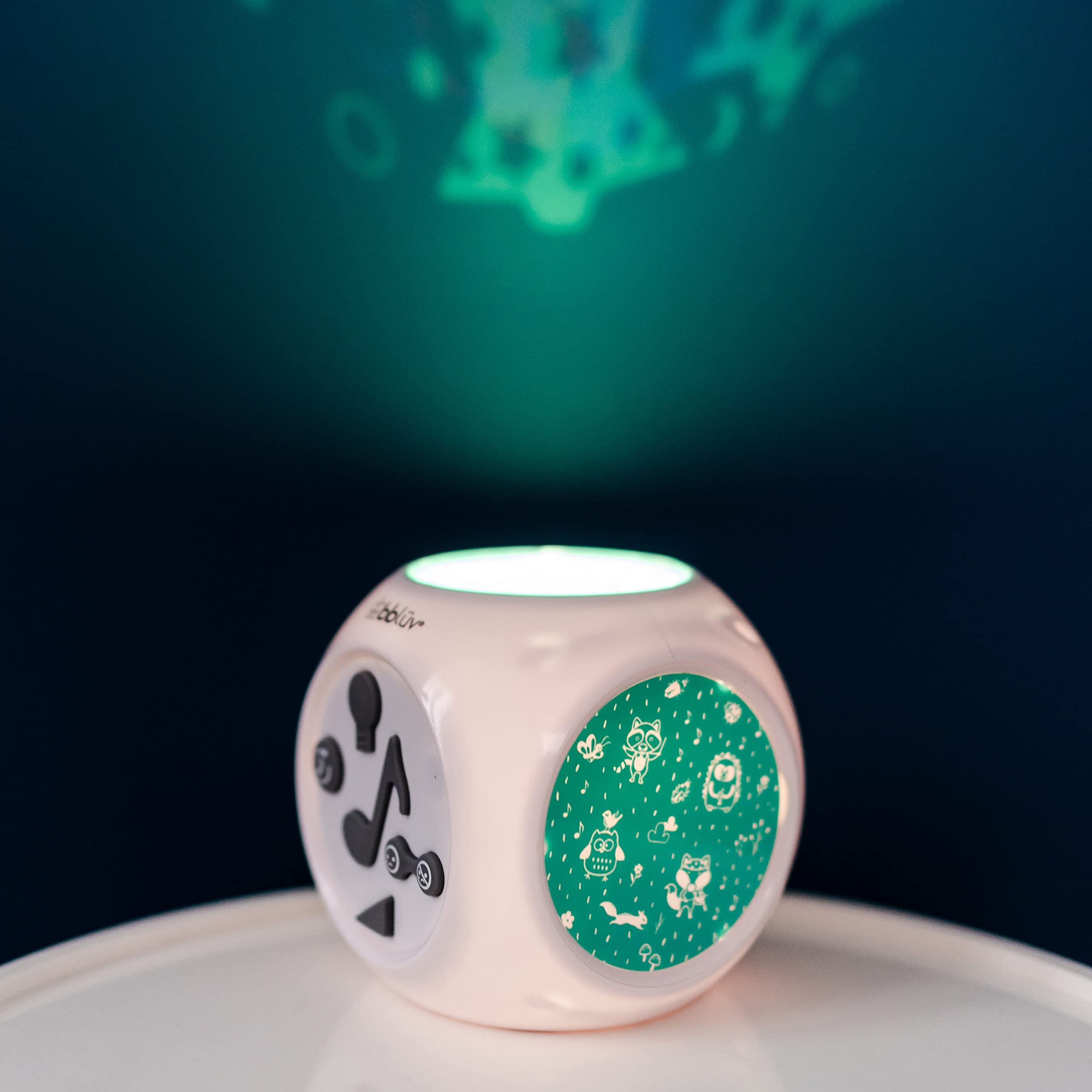 Bblüv - Kübe - Musical Night Light With Projection For Baby, Star Projector With Sound Machine, Toddler Sleep Aid Night Light, Lullaby Light Cube With Auto Shut-Off Option