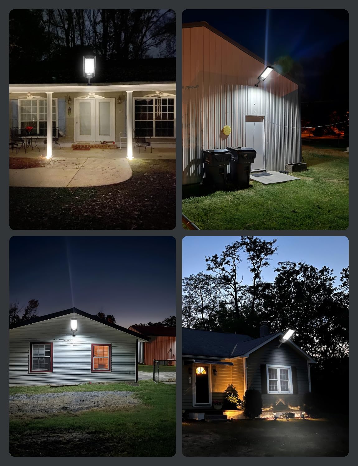 Eontim Solar Street Light  2 Pack Wide-Angle Led Solar Flood Light With Motion Sensor  Waterproof Solar Powered Outdoor Security Lighting For Yard  Driveway  Barn