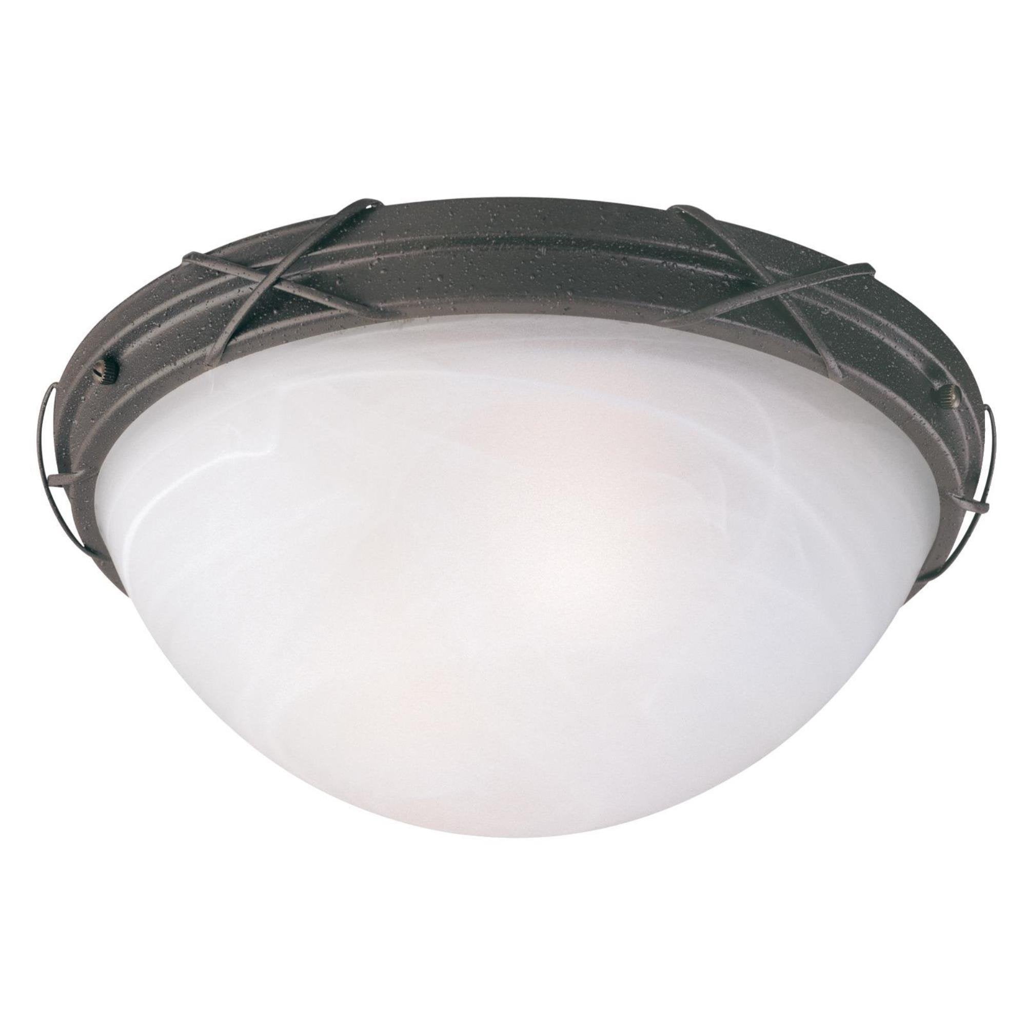Westinghouse Claremont 2-Light Outdoor Flush Mount - Stylish White Glass Lighting (Set Of 2)