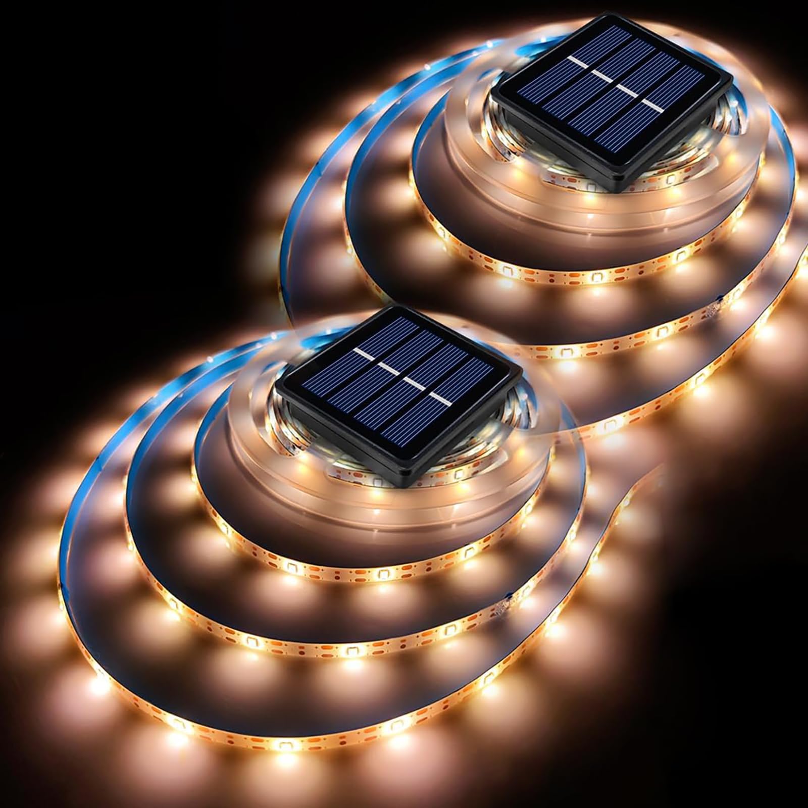 Solar LED Strip Lights Outdoor String Light Waterproof 20FT 180LED Cuttable Tape Rope Solar Lighting for Garden Path, Deck, Yard