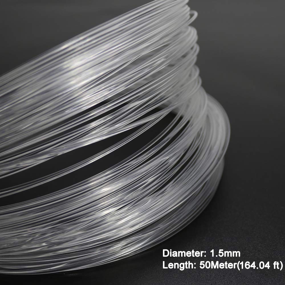 Azimom 50M Pmma Plastic Fiber Optic Cable 1.5Mm For Star Sky Ceiling Led Light Driver