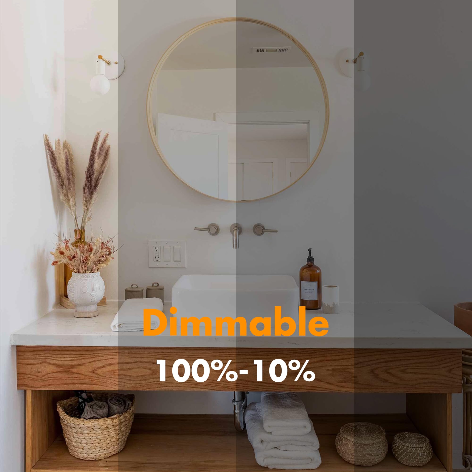 Cambk Cordless Vanity Mirror Lights, 4000Mah Rechargeable Makeup Lighting For Bathroom With Adjustable Color Temp & Brightness, 36 Hrs Battery Life Portable Led Wireless Vanity Light For Travel