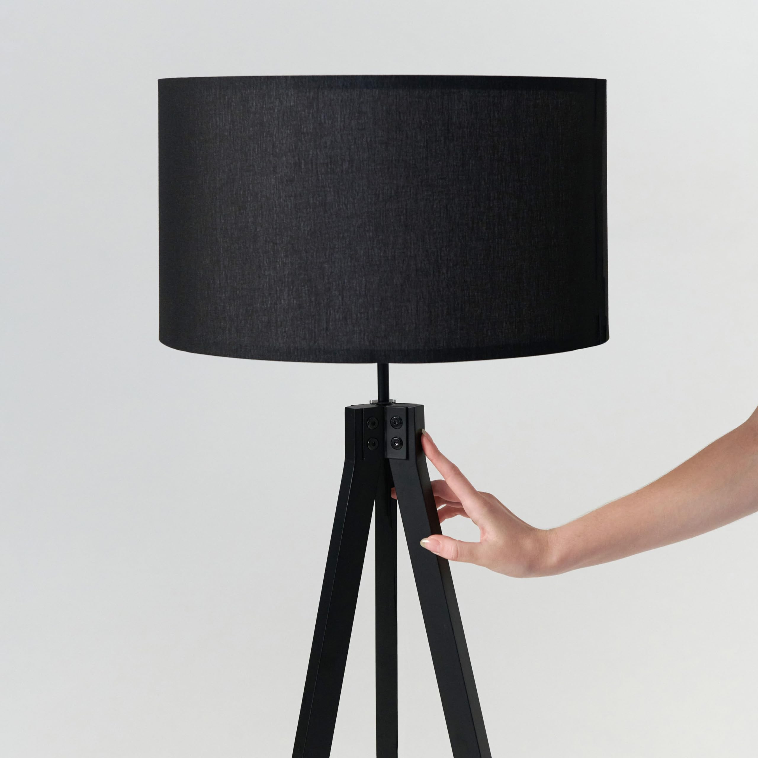 Brightech Eden Tripod Led Floor Lamp - Mid Century Dimmable Modern Light For Contemporary Living Rooms - Tall Free Standing Lamp