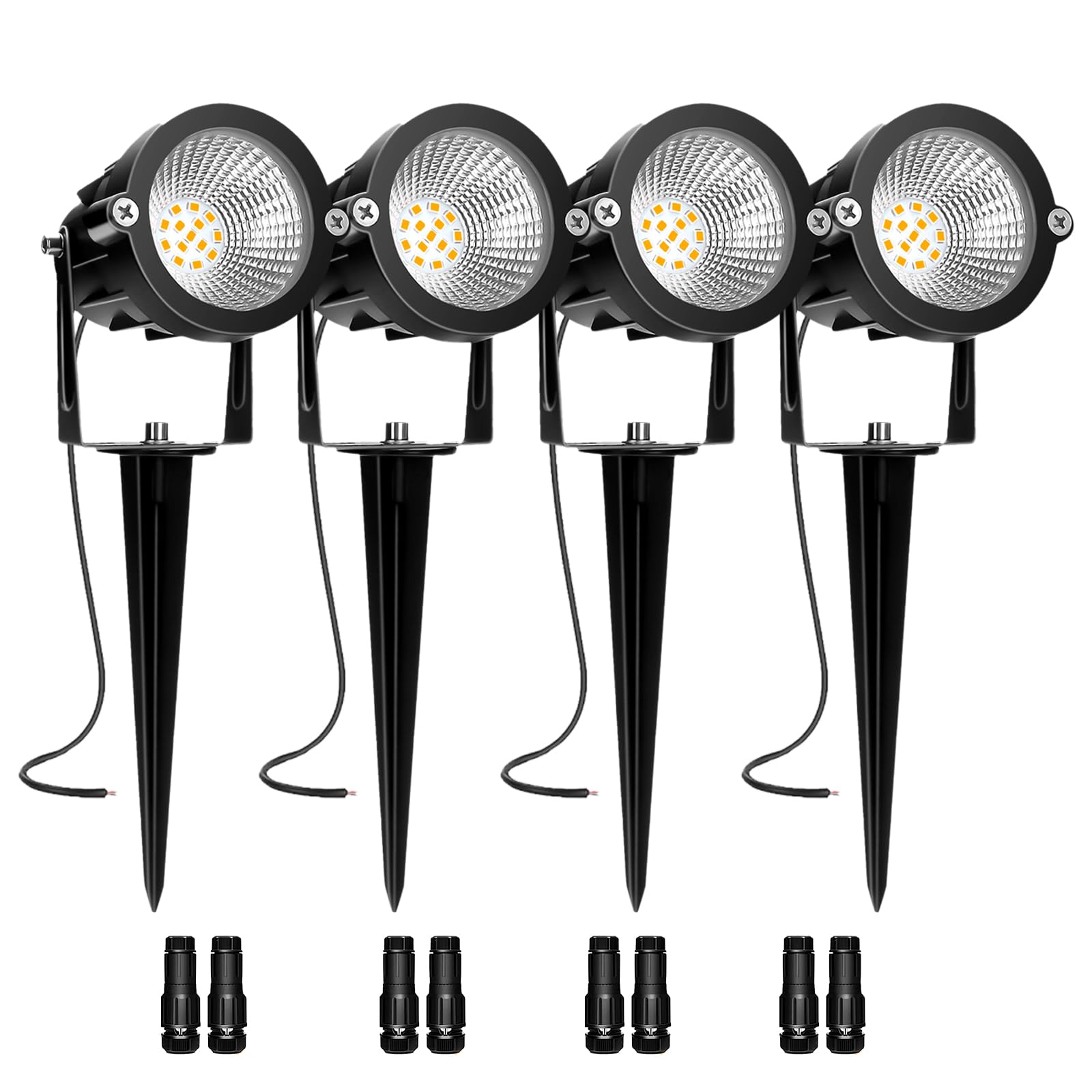 REEGOLD Low Voltage Landscape Lighting: 10W 1000LM LED Landscape Lights Outdoor 2700K Warm White Spotlights with IP65 Waterproof