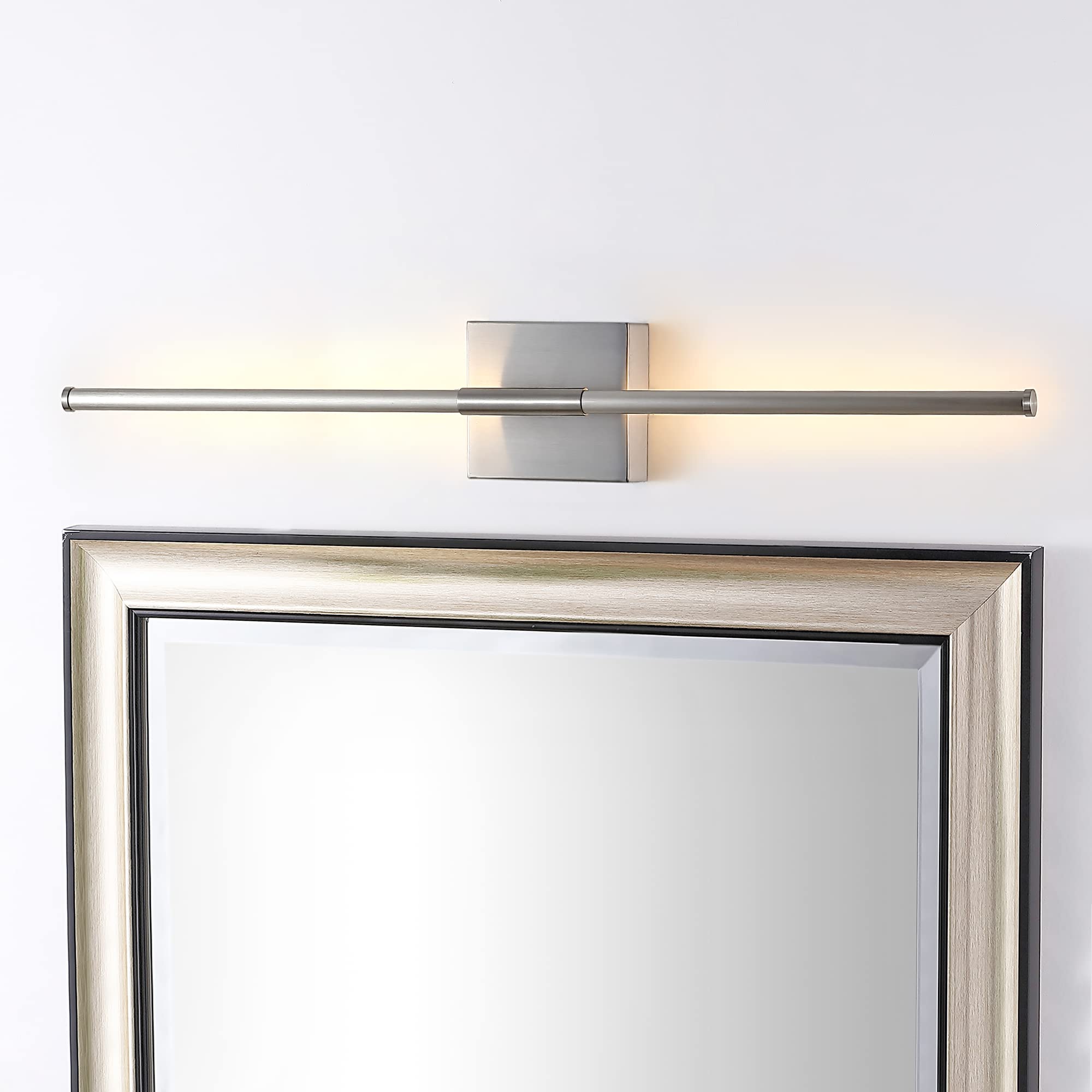 Jonathan Y Jyl7022E Makena 28'' Dimmable Integrated Led Modern Metal Wall Sconce Minimalistic Contemporary 3000K 10W Bulbs Entry