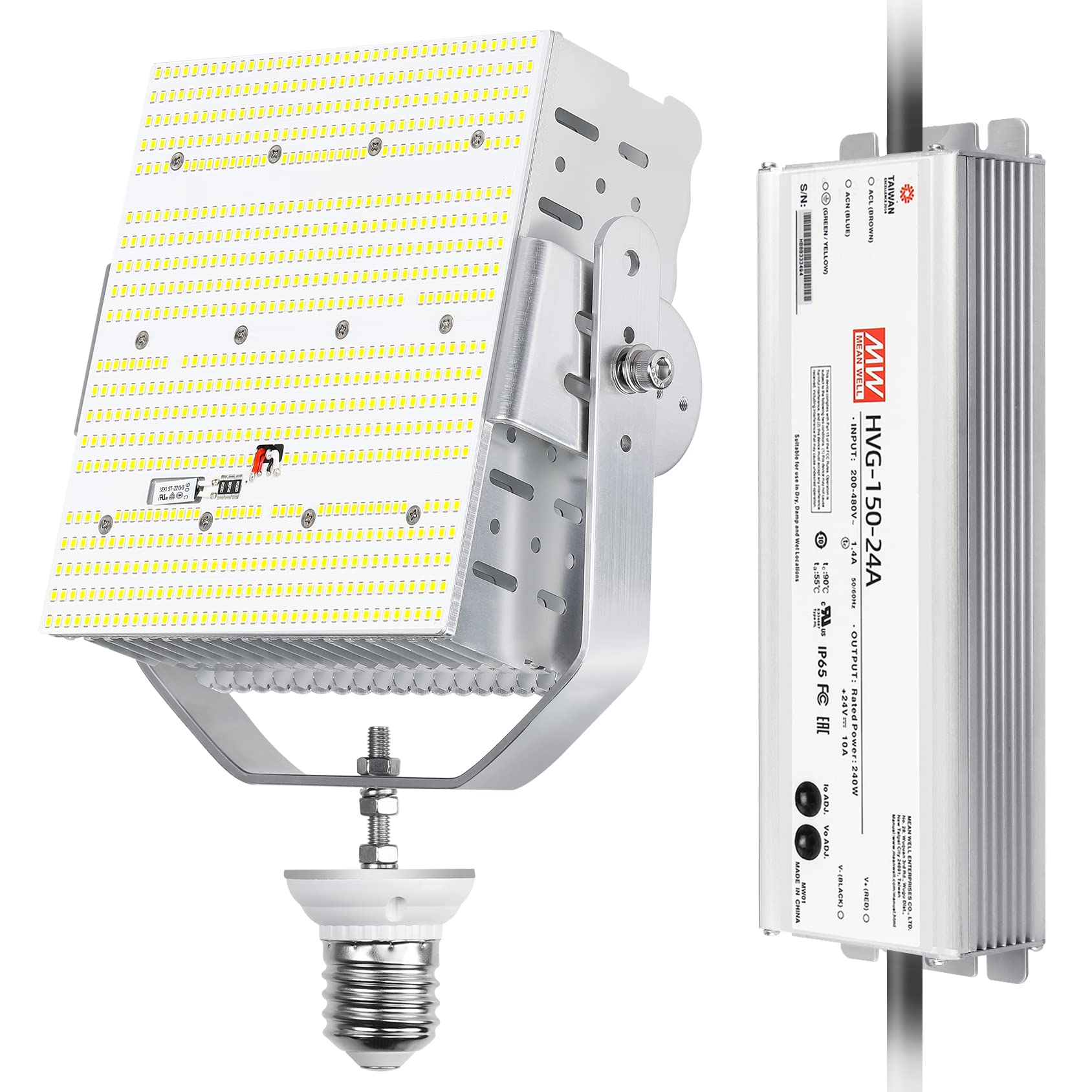 BBESTLED 150W LED Retrofit Light 480V 5700K (Input 200-480V), Stadium Light LED Outdoor, LED Shoebox Parking lot Light Retrofit 