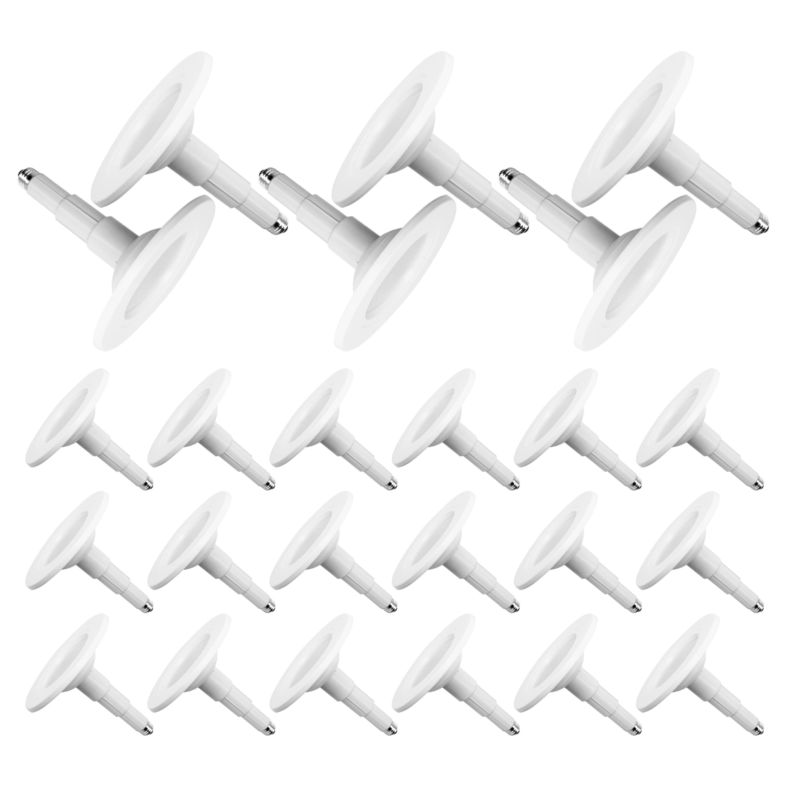 Jolux 5/6 Inch LED Can Lights Adjustable Recessed Retrofit Downlight, ETL Damp Rated Replacement Conversion Kit, 12W=60W, 3000K 