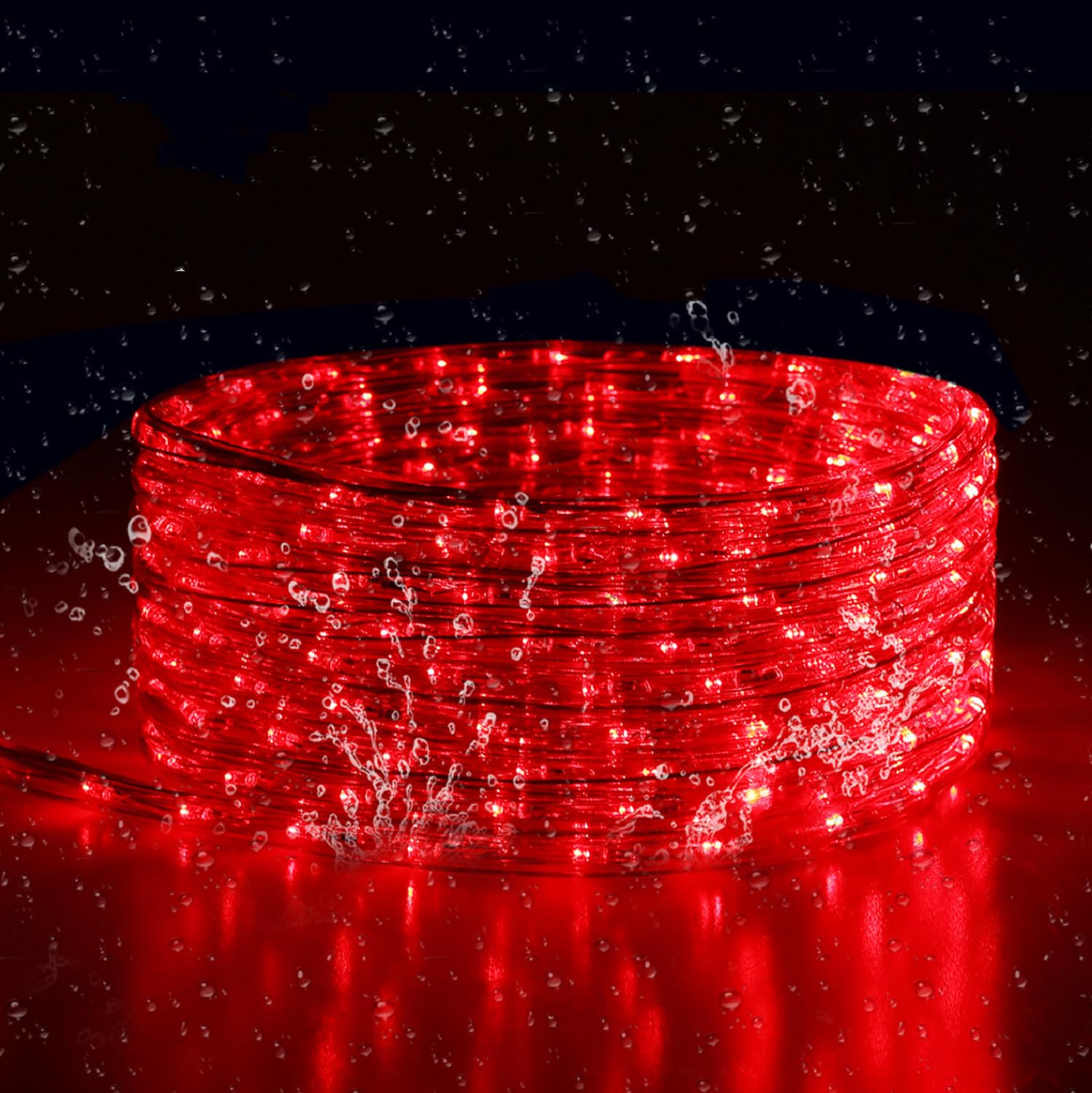 Buyagn Red Led Rope Light  20Ft Led Strip Lights Outdoor Waterproof Decorative Lighting For Indoor/Outdoor Decorations  Deck  Patio  Party And Bedroom Decorations
