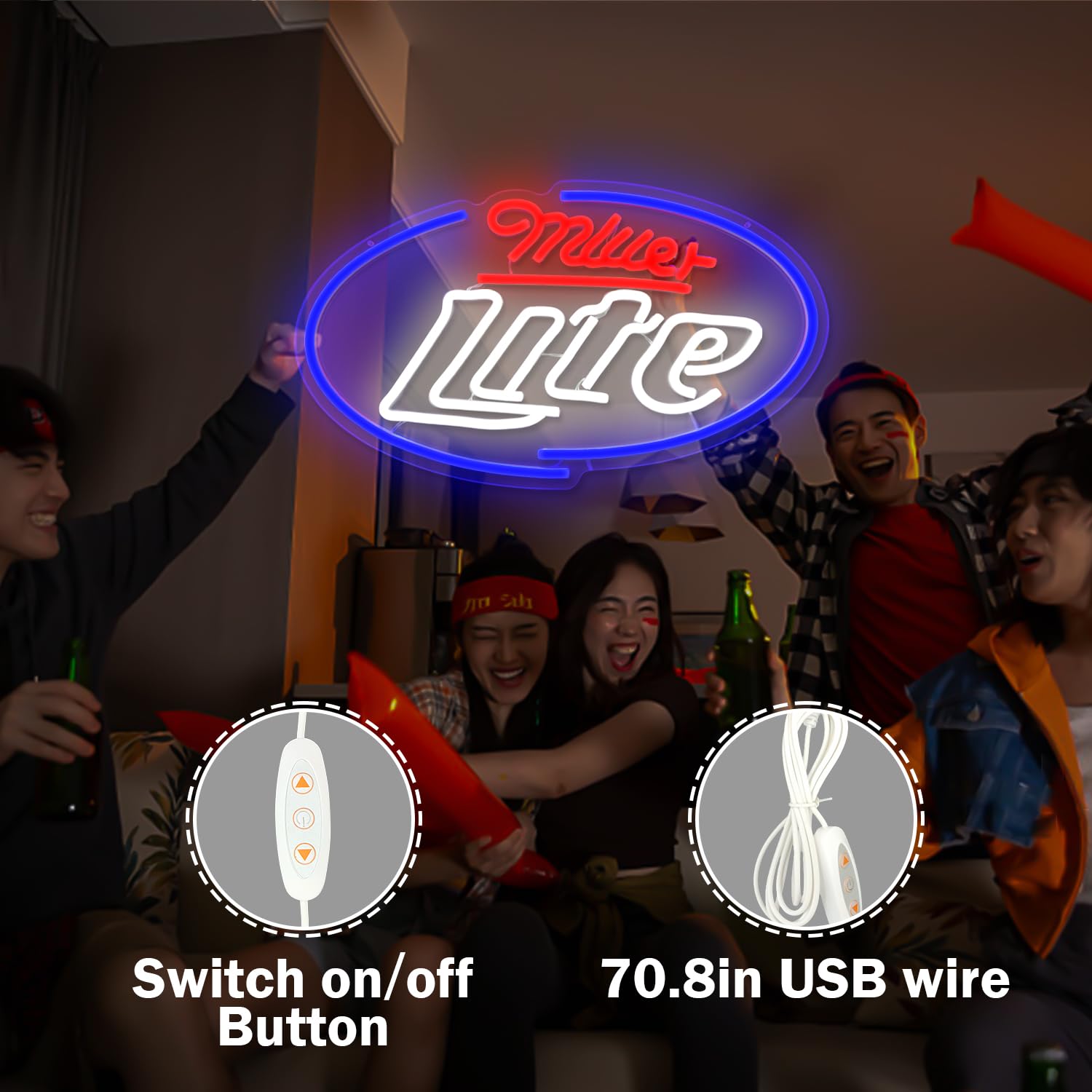 Beer Neon Sign Beer Neon Lights Led Signs For Wall Light Up Signs For Man Cave Pub Home Party Bedroom Neon Bar Sign Wall Art Decor