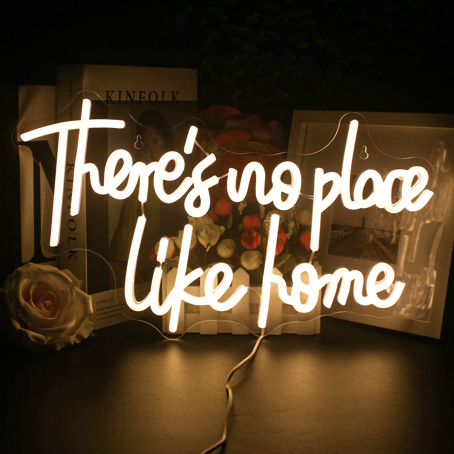 LUCUNSTAR Neon Sign for Home Decor, Warm White LED Light, USB Connectivity, Acrylic, Perfect for Room and Wedding Decor