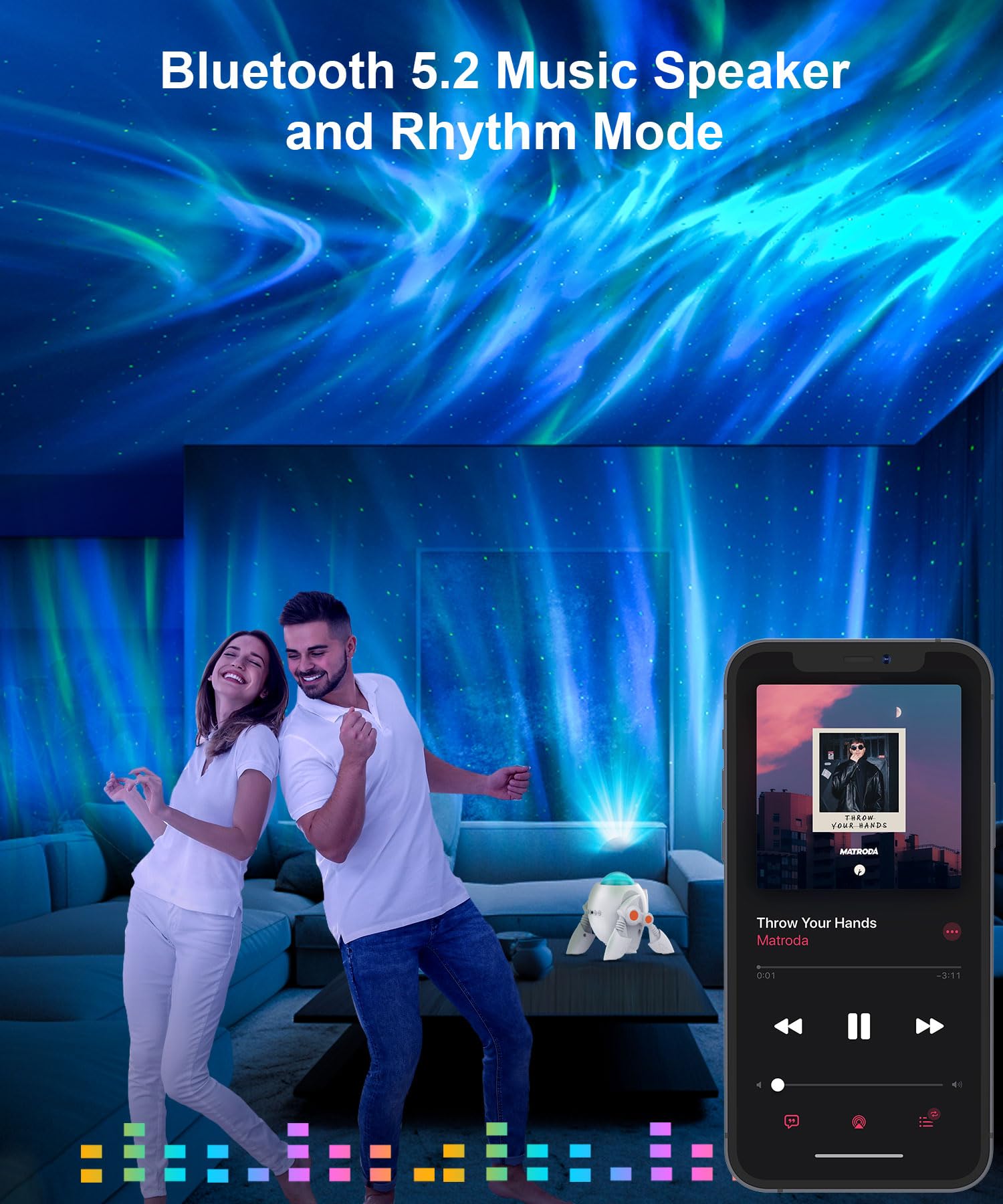 Vanxin Northern Lights Star Projector - 360° Led Galaxy Light For Bedroom & Aesthetic Decor