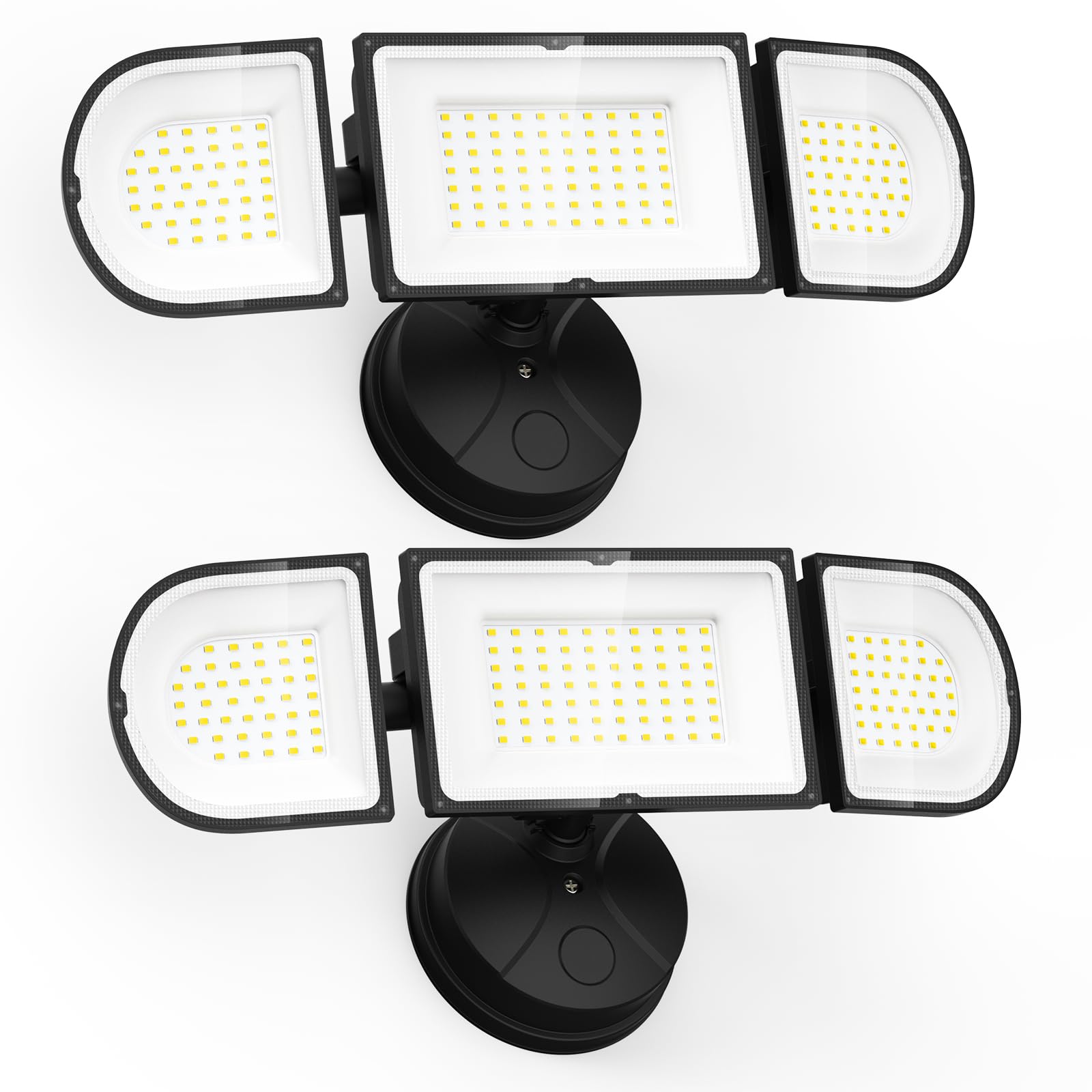 SZPOWER 150W LED Flood Lights, 15000LM Super Bright, 3 Adjustable Heads, IP65 Waterproof, Black, Model SZD1503, 2 Pack