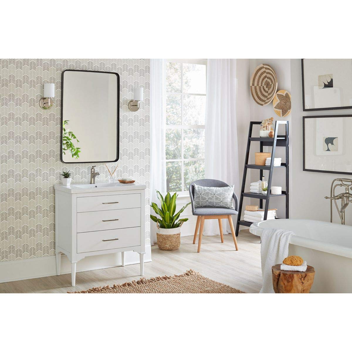 Progress Lighting P2131-104 Replay Bath & Vanity, 1-Light, Polished Nickel