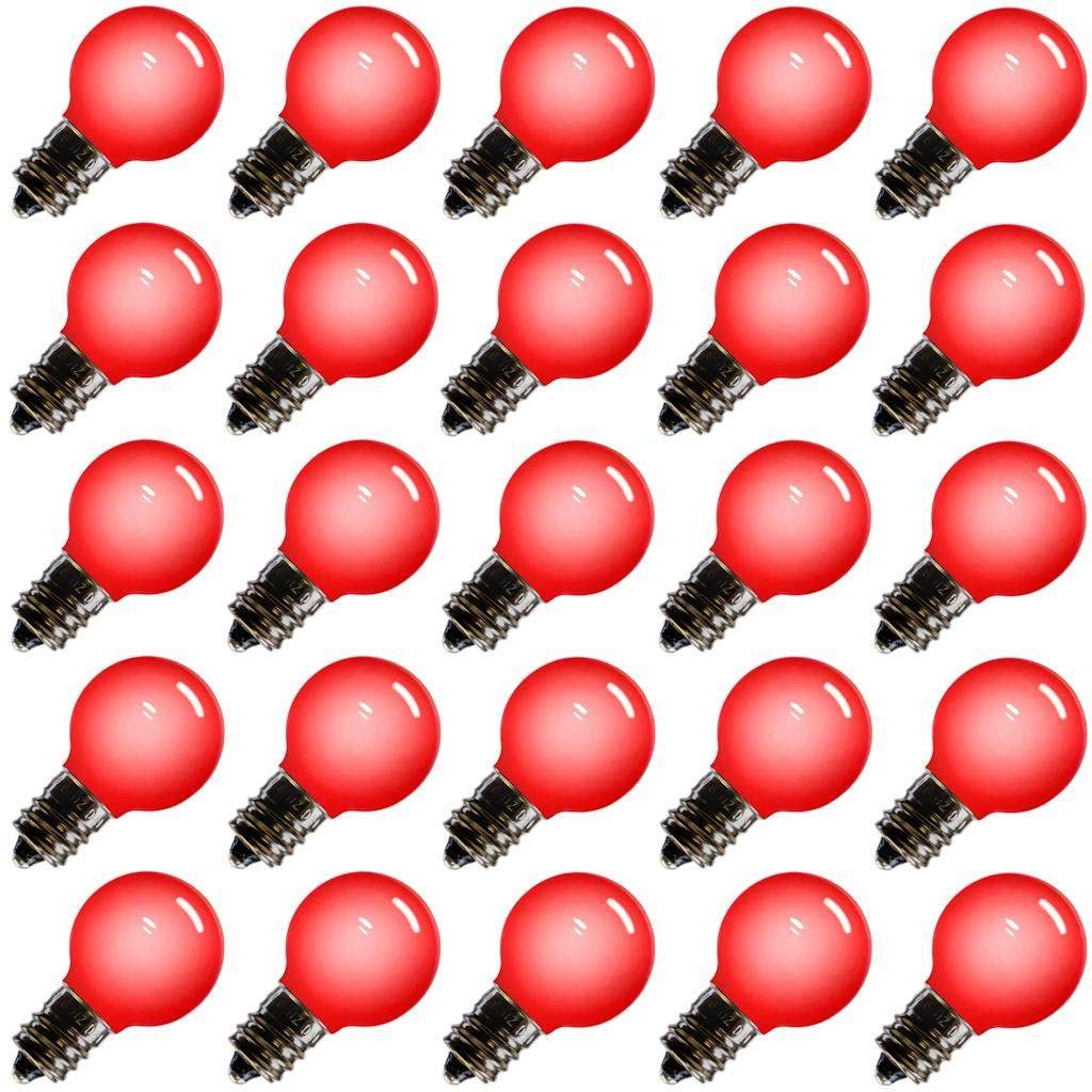 Vickerman G30 Red Ceramic Led Replacement Bulb, Package Of 25