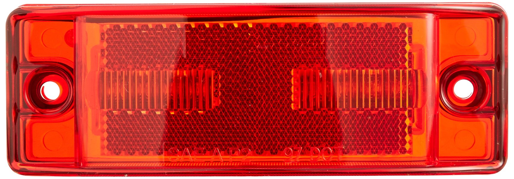Roadpro 8-Led Marker Light Rp-1284R Rectangle 6-Inch By 2-Inch Lens Truck Trailer Side Marker Lights Red