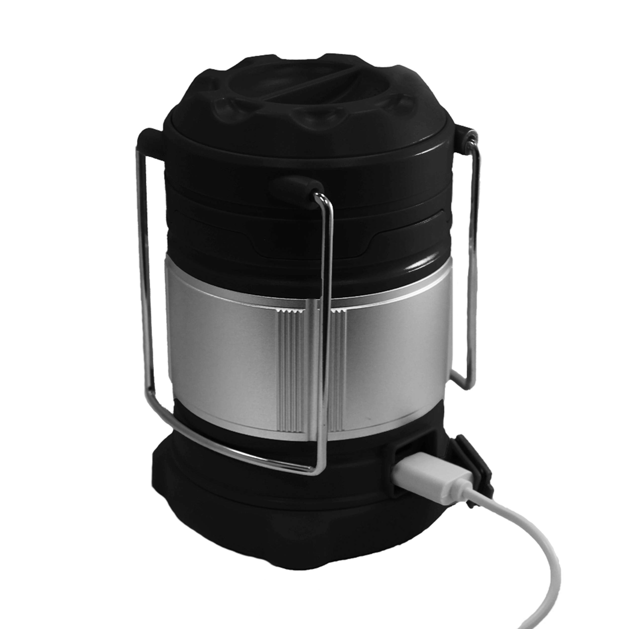 OSAGE RIVER Camping LED Lantern with USB Power Bank, Rechargeable, Black