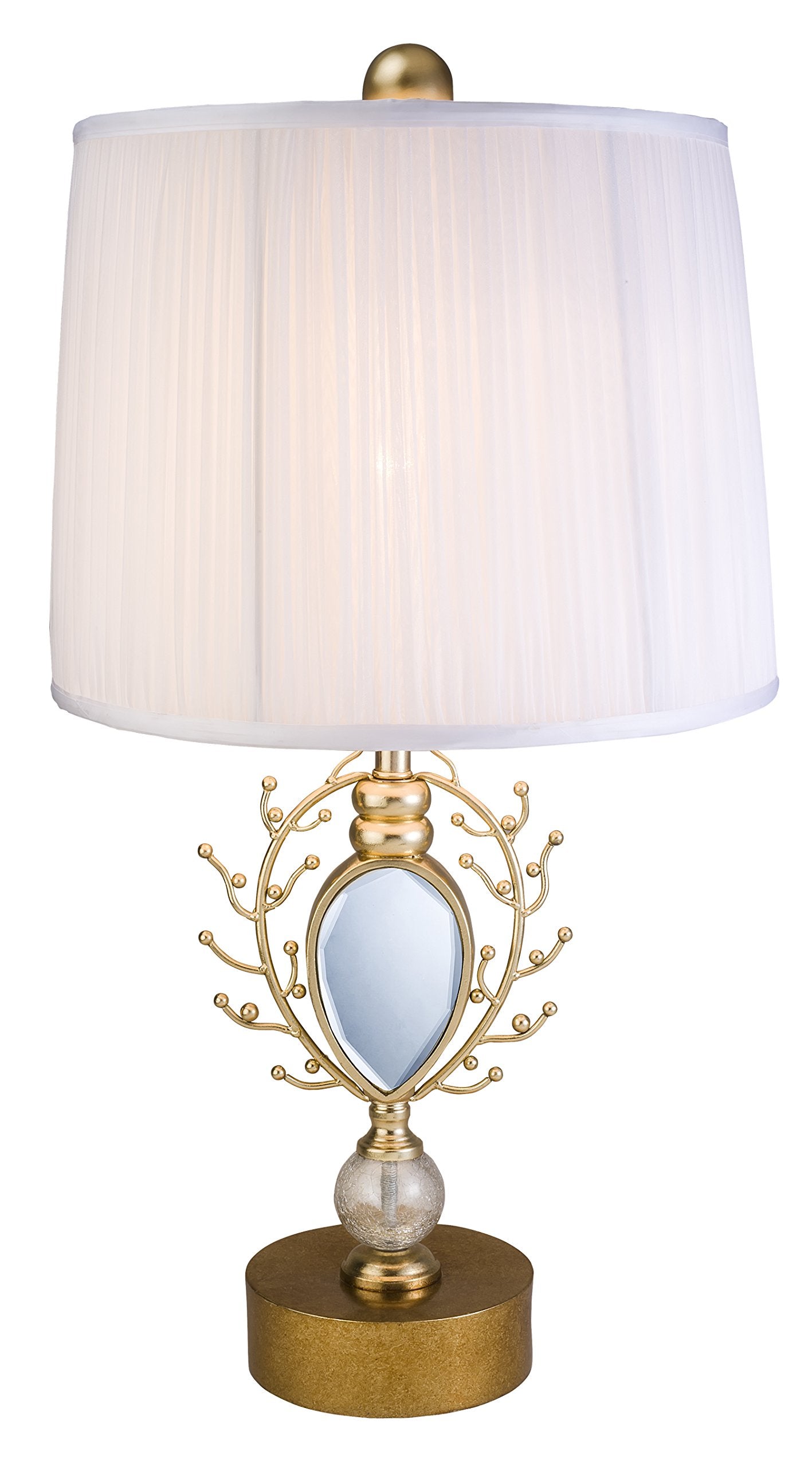 OK Lighting Metallic Glimmer of Gold Table Lamp, 27.75&quot;