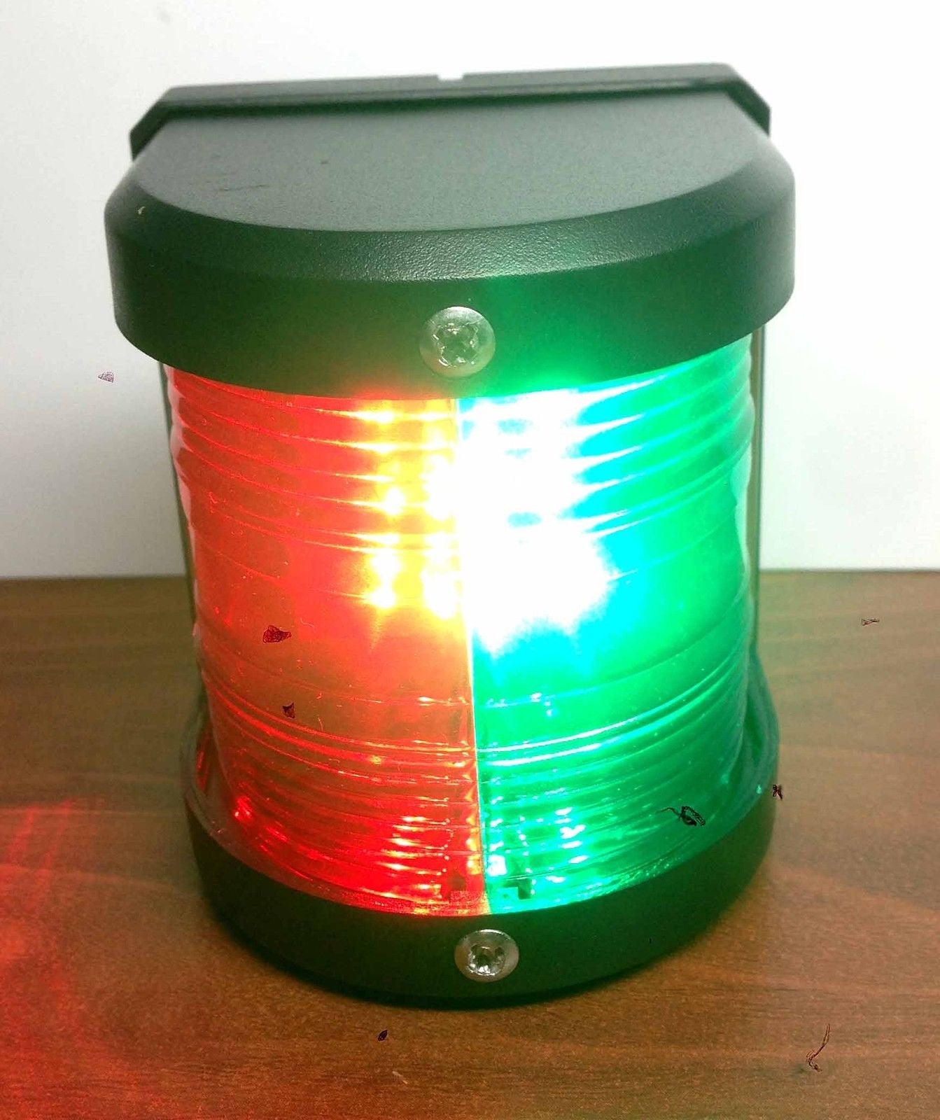 Pactrade Marine Boat Pontoon Led Navigation Light Black Abs Plastic Housing Boats Up To 12M Waterproof Ip:66 Surface Mount 2Nm (Combo Green And Red Bow)