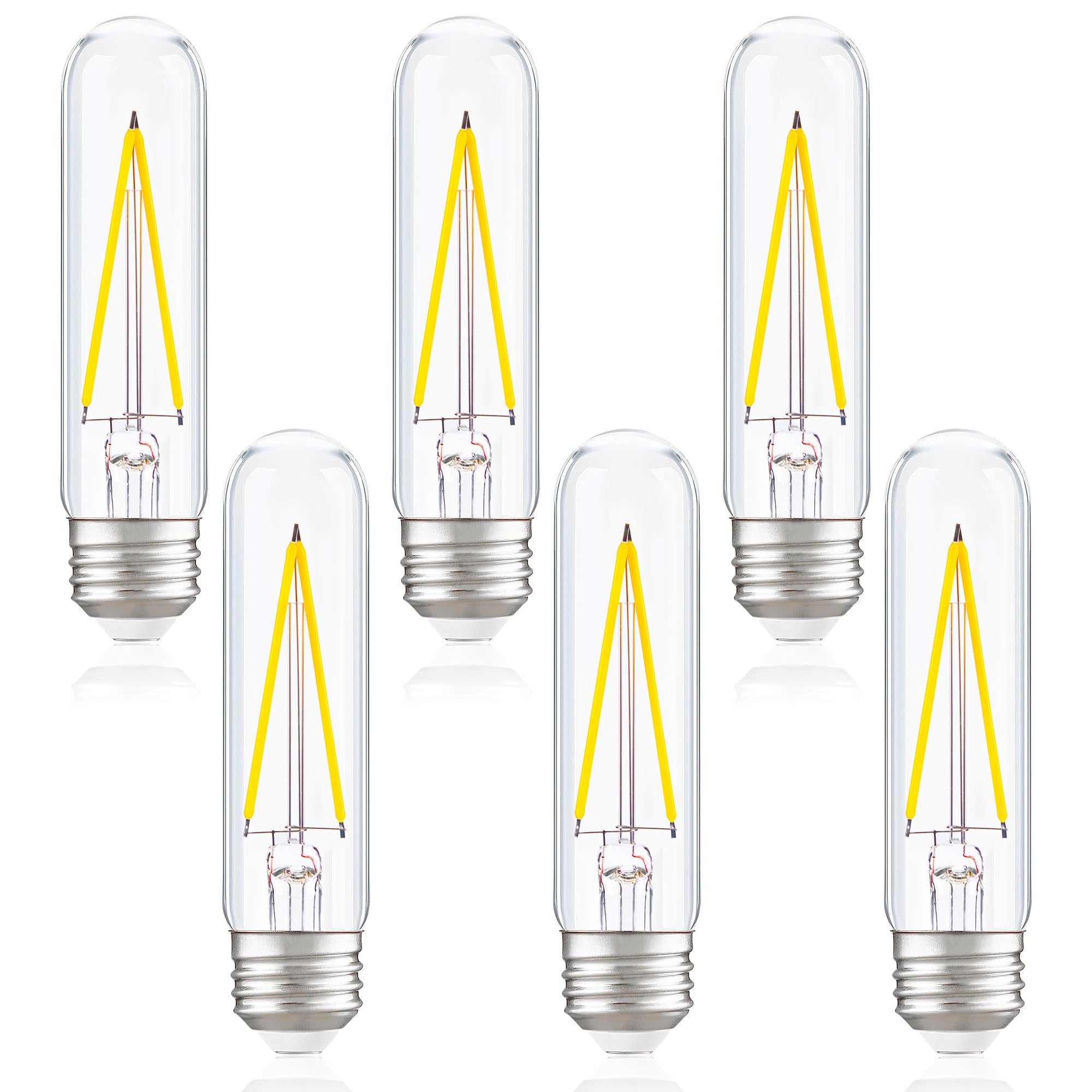 Padmo Ludaz Dimmable E26 T30 T10 Led Bulb Long Tube Light Bulb 4W(40W Equivalent),Type T Tubular Light Bulbs For Curio Cabinet,P