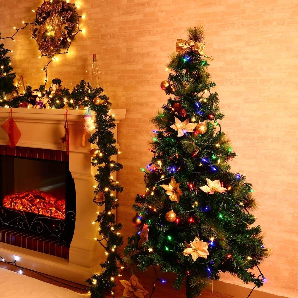 Brizled LED Christmas Lights, 100 Mini String Lights, 33ft, Multicolor, UL Certified for Indoor/Outdoor Use