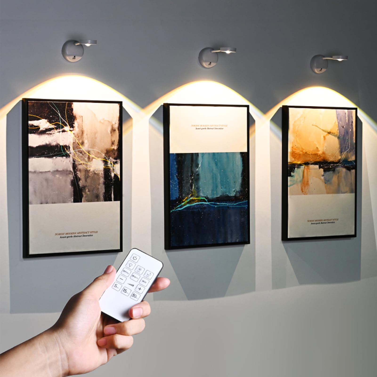 Yuewilai Wireless Picture Light Battery Operated, 2200Mah Rechargeable Painting Light With Motion Sensor And Rotatable Light Tube, Art Display Light For Picture