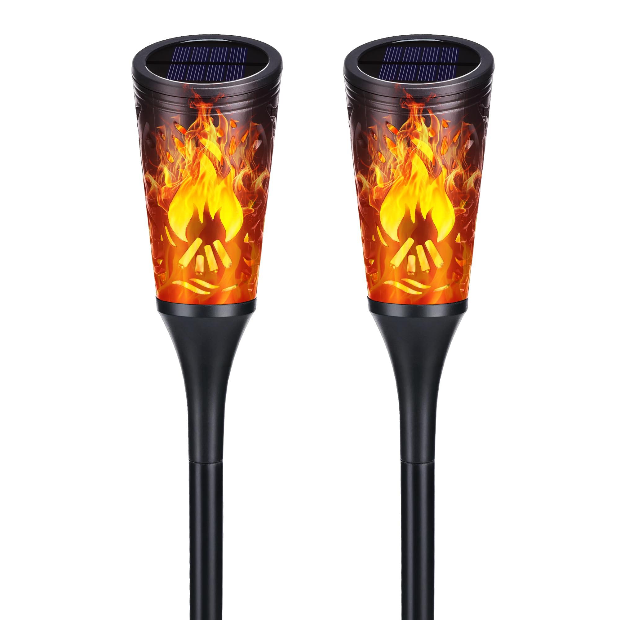 Toodour Solar Lights Outdoor, Solar Torch Lights With Flickering Flame, Ip65 Waterproof Yard Lights Landscape Decoration Lightin