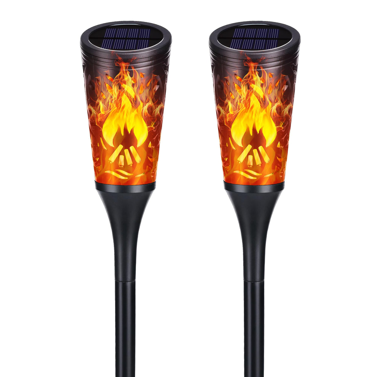 Toodour Solar Lights Outdoor, Solar Torch Lights With Flickering Flame, Ip65 Waterproof Yard Lights Landscape Decoration Lightin