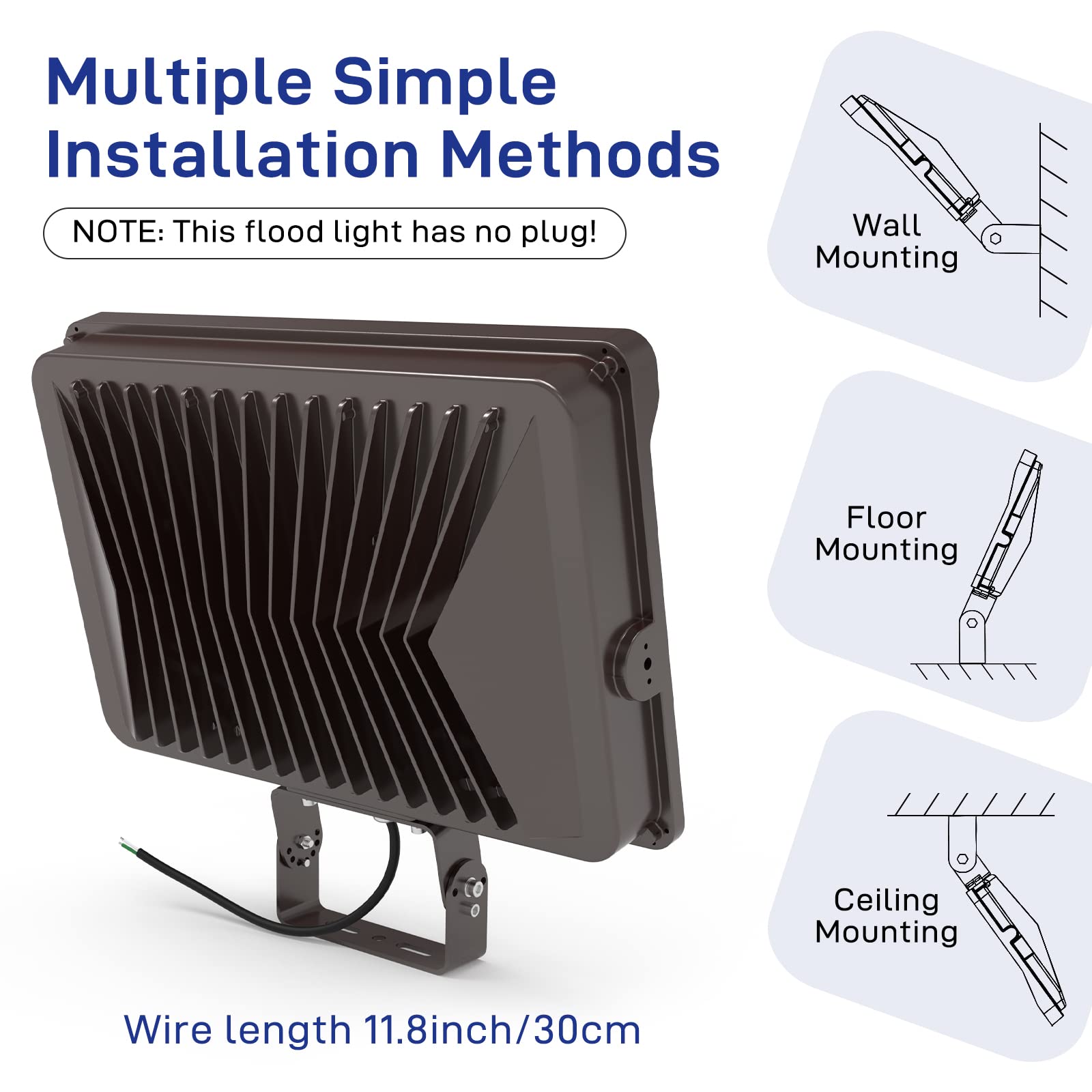 Hyperlite Led Flood Light 150W 2 Pack 18000Lm 5000K Daylight Ip65 Waterproof Outdoor Floodlights Ul Certified For Court,Garden,W