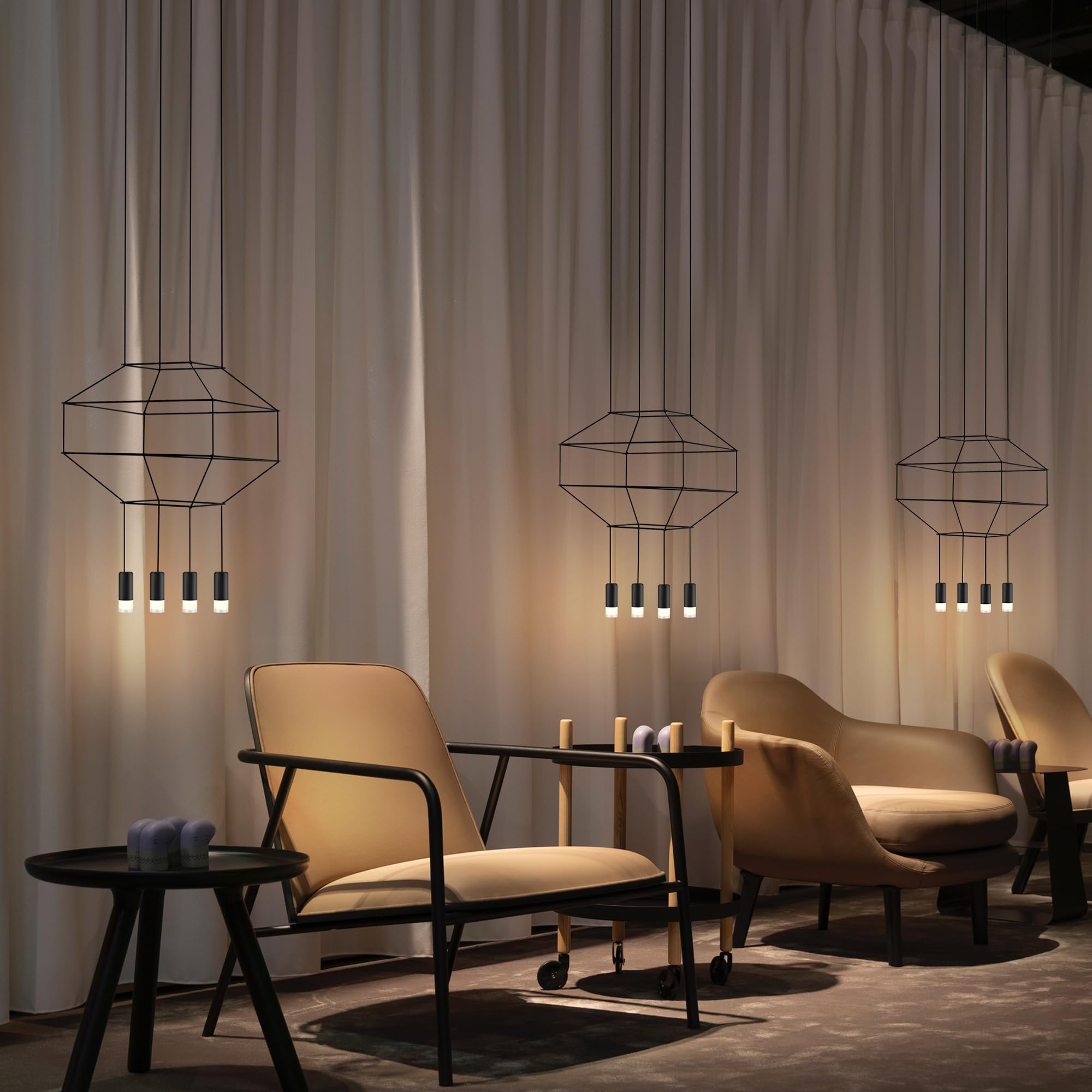 Vonn 18&quot; Black Pendant Light Fixture, Integrated Led, Aluminum, 17.75&quot; X 65.75&quot; H