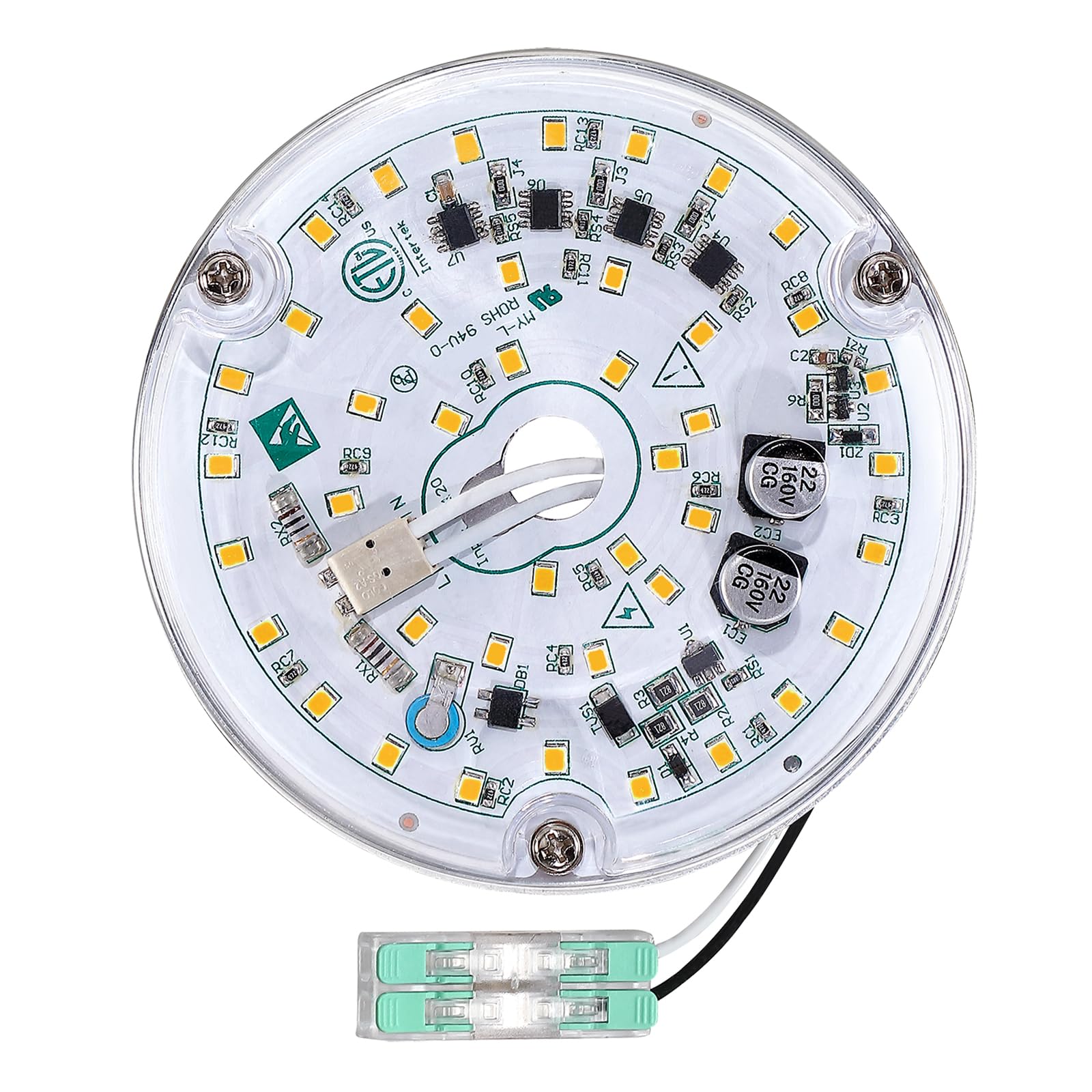 senroyal 4 inch Ceiling Fan LED Light Replacement Kit, 6000K 18W 2000LM, Dimmable, Model 68002, Natural Daylight White