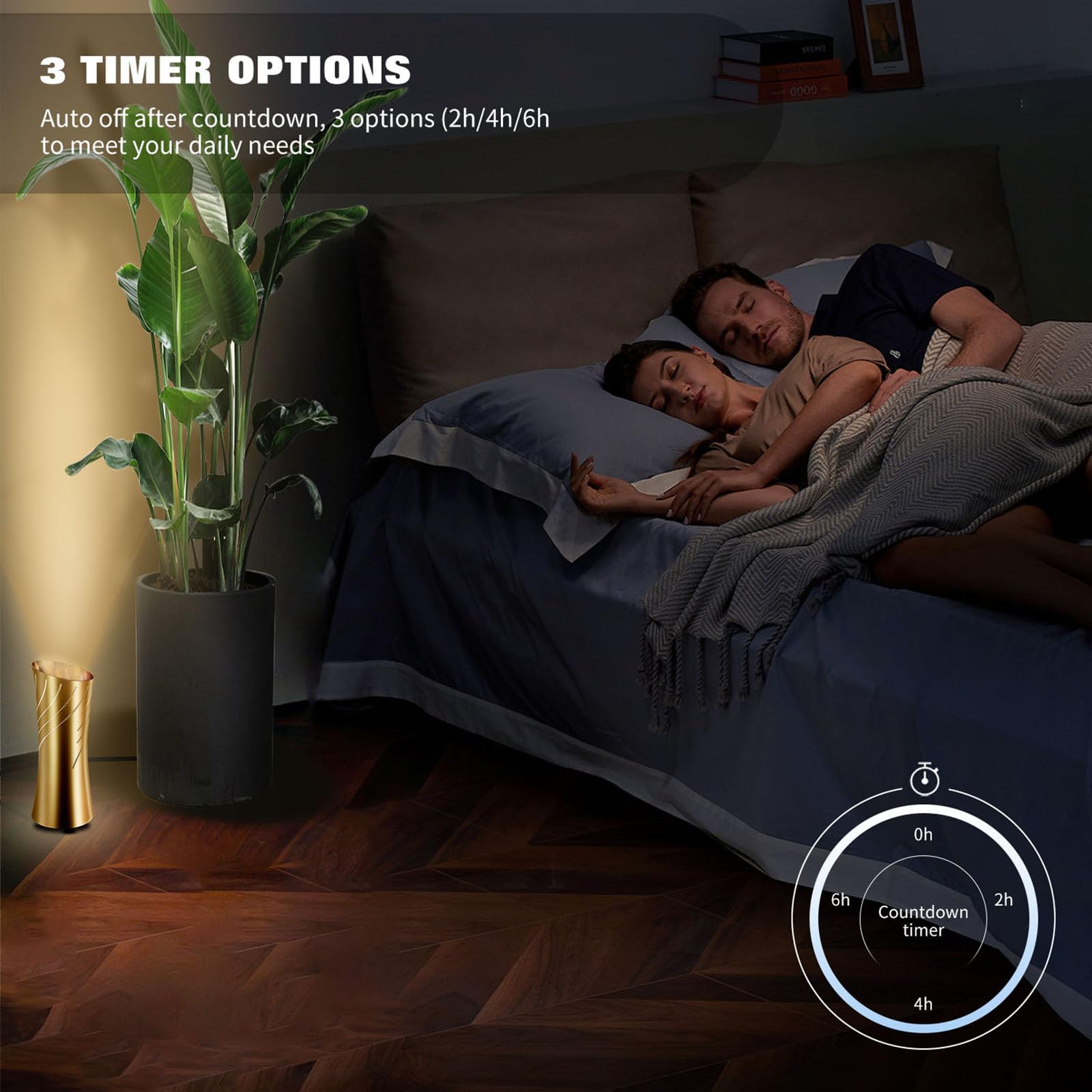 Fulanzaren Uplighting Indoor Floor Can Light, 2700K-6500K, Aluminum, 2 Pack, White, Model cct01