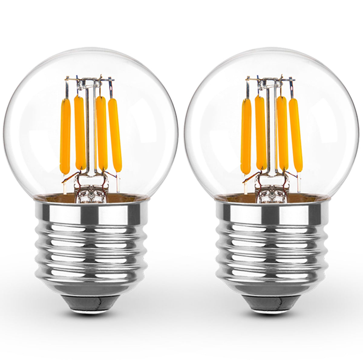 Grensk Dimmable Low Watt Led Bulbs 3 Watt, 25 Watt Small Light Bulbs,E26 Screw Base G40 Globe Edison Light Bulbs,Warm White 2700