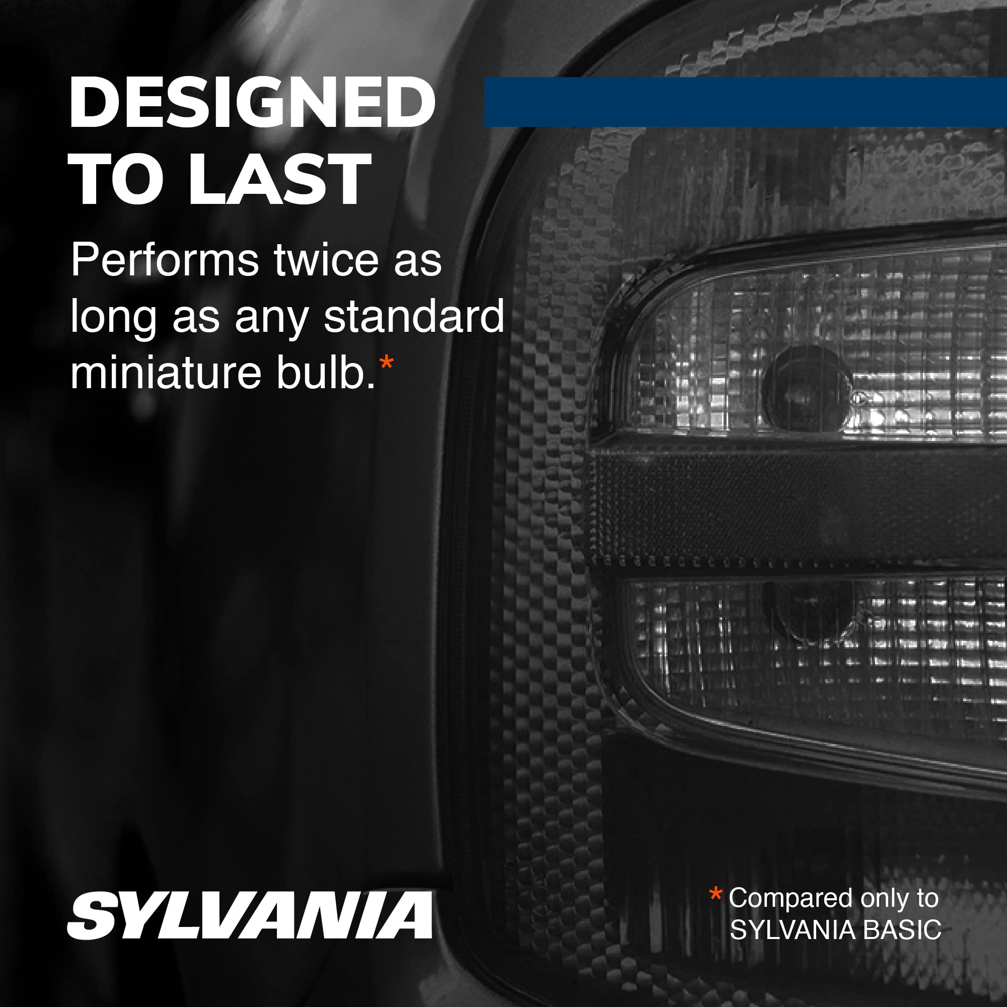 SYLVANIA 3157 SilverStar Mini Bulb - Brighter & Whiter Light for DRL & Reverse Lights - 2 Pack