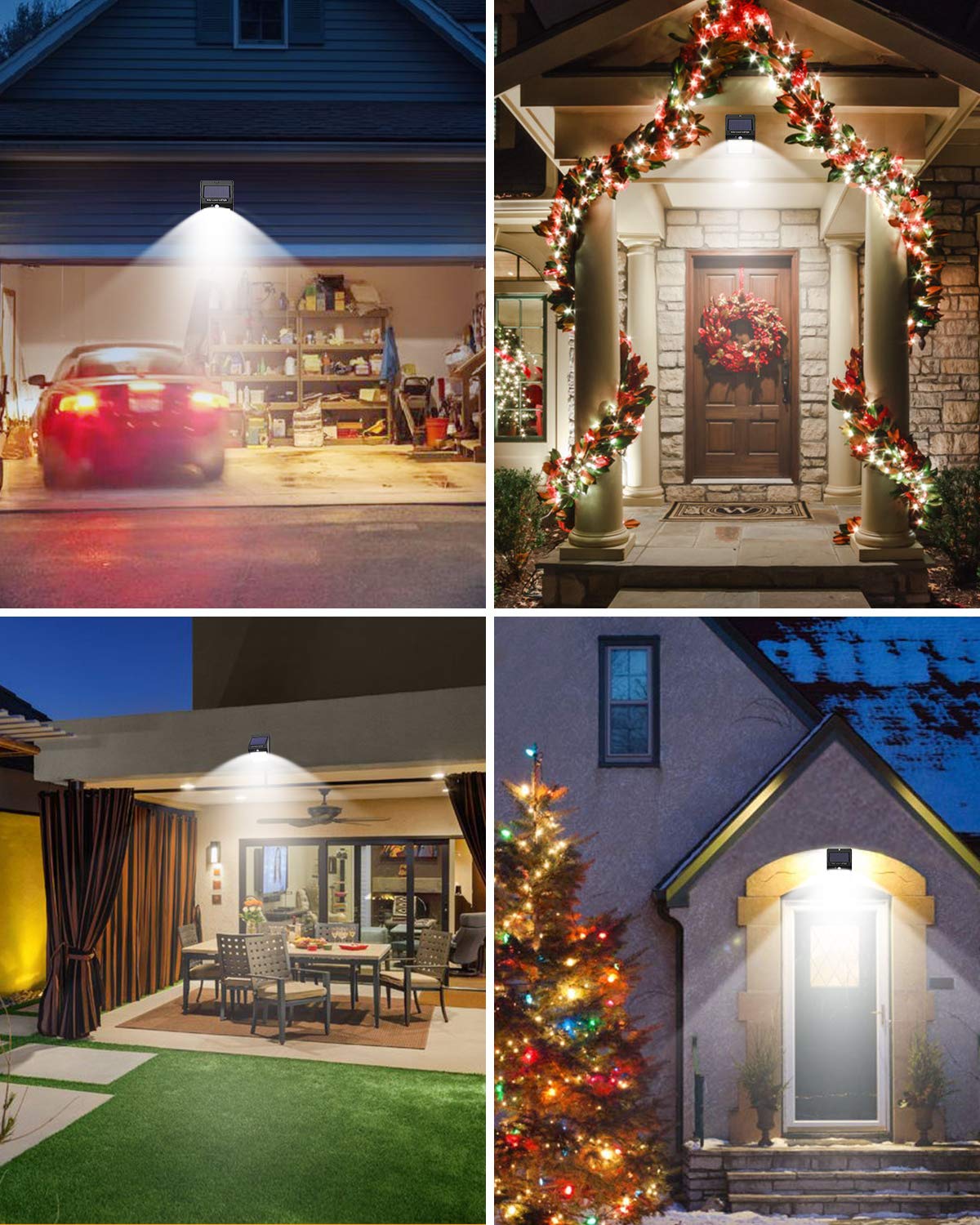 12 Pack Solar Lights Outdoor, 3 Modes/100Led Wireless Ip65 Waterproof Solar Motion Lights Outdoor For Front Door, Backyard, Gara