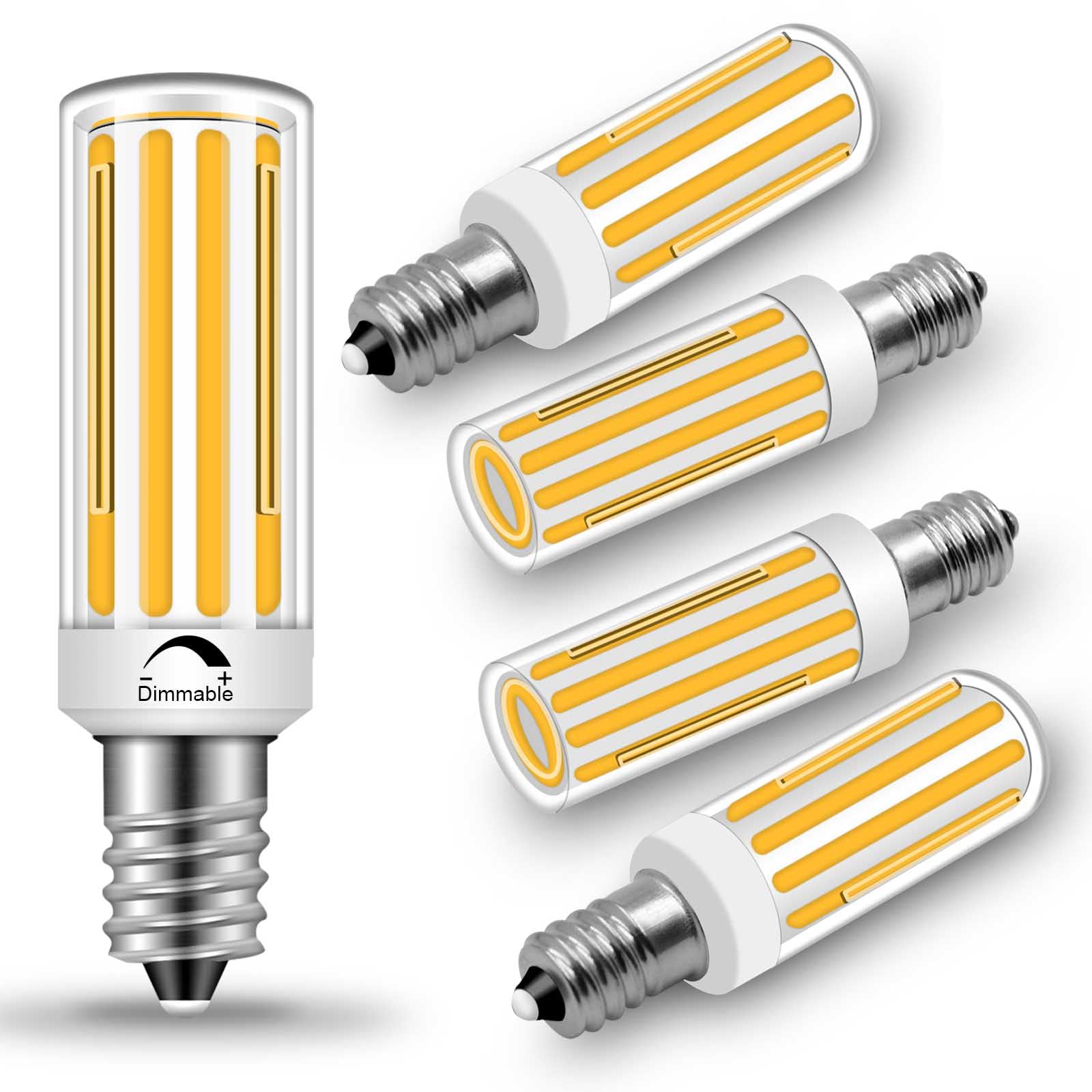 Zhenming E12 Led Bulb Dimmable Replacement 75 Watt Light Bulbs, Warm White 3000K 120V 7.5W 800Lm E12 Led Candelabra Bulbs C7 T3/