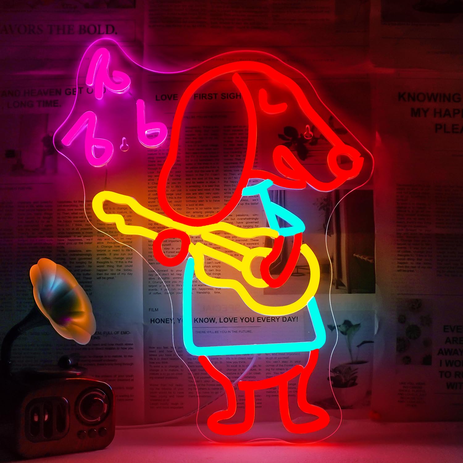 Guitar Dachshund Dog Neon Sign Dimmable Neon Signs For Wall Decor Dogs Neon Light Dachshund Usb Led Sign For Pet Shop Bedroom Party Decor  Dachshund Dog Gifts