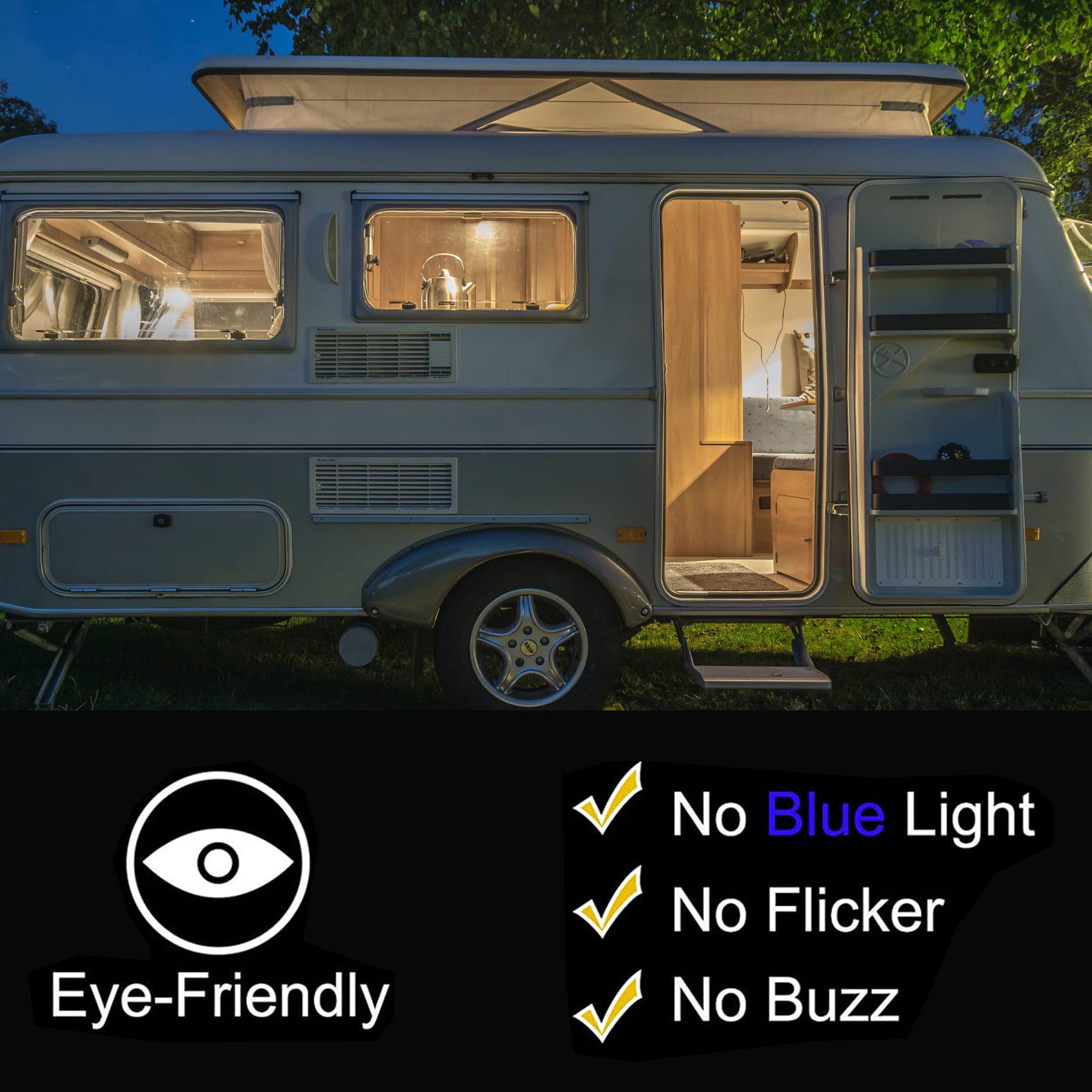 12 Volt Edison Bulb E26 12V Led Bulb Warm White 2700K 60W Equivalent, 12V 24V 36V Low Voltage Vintage Bulbs A19 12Volt Led Filam