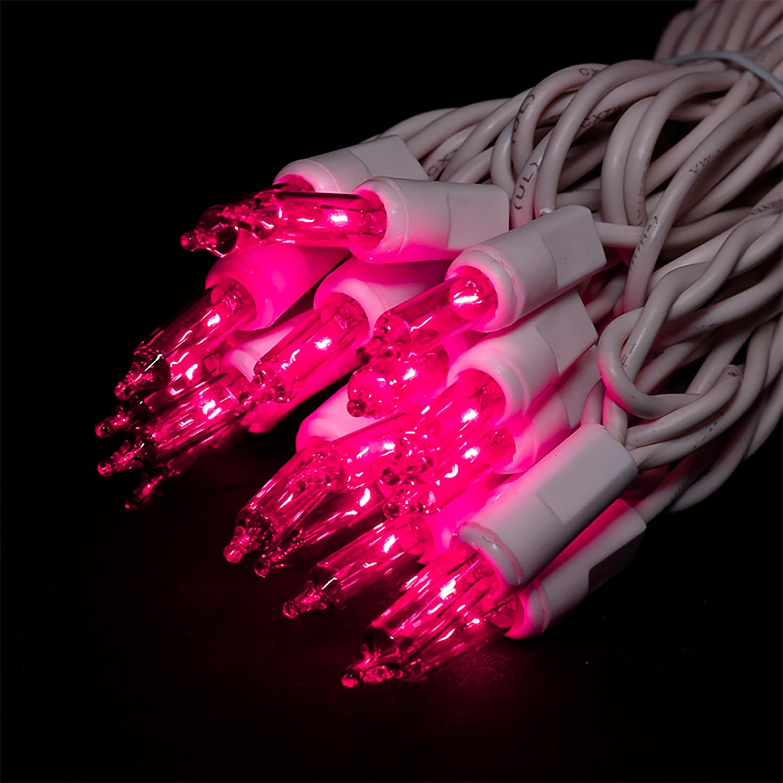 Multi-Sparking Pink Christmas String Lights - 35 Count Incandescent Mini Pink Christmas Lights For Small Tree, Crafts, Indoor An