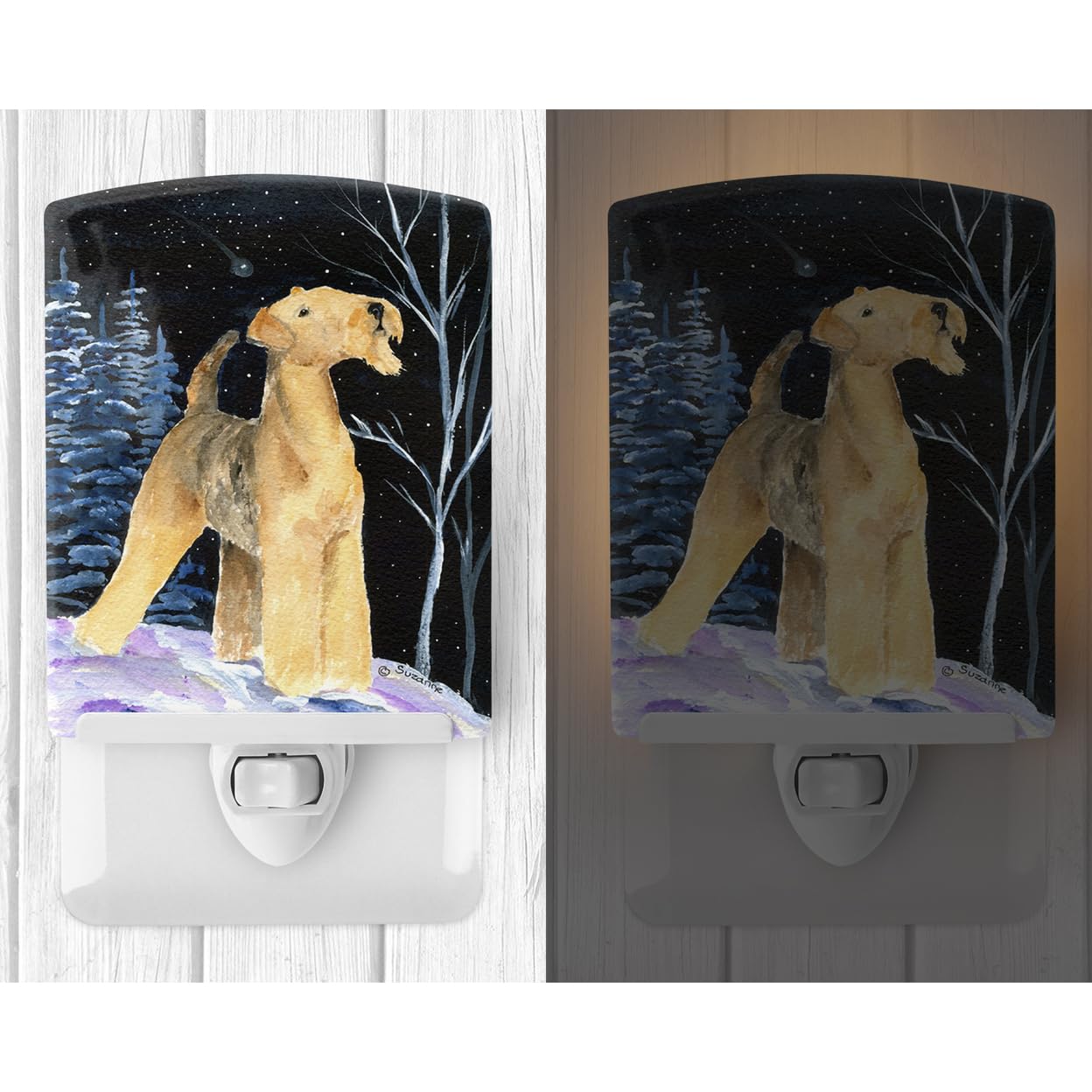 Carolines Treasures Ceramic Night Light, 6x4x3 inches, Model SS8361CNL, Multicolor, UL-Certified for Bedroom, Bathroom, Nursery