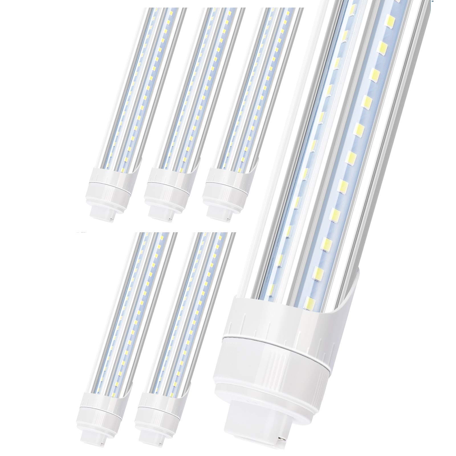 R17D Led Bulb Light 8Ft, 90W T8 Led Tubes, 10000Lm, Clean Cover, Ho Rotatable End 8Feet 2 Pin Shop Light, 6000K, T8 T10 T12 Fluo