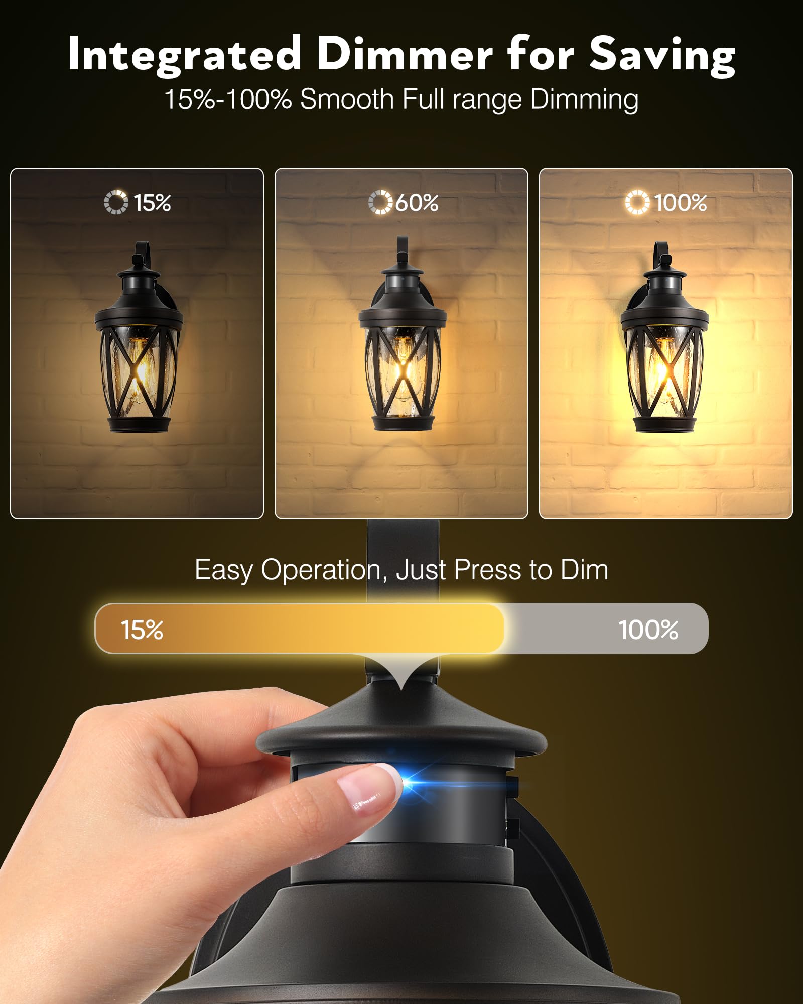 Vianis Motion Sensor Outdoor Wall Lantern For Porch  Oil Rubbed Bronze Exterior Lighting Fixtures Wall Mount  2-Pack Exterior Sconce Light With Tempered Seed Glass  Outdoor Garage Lights For Coach