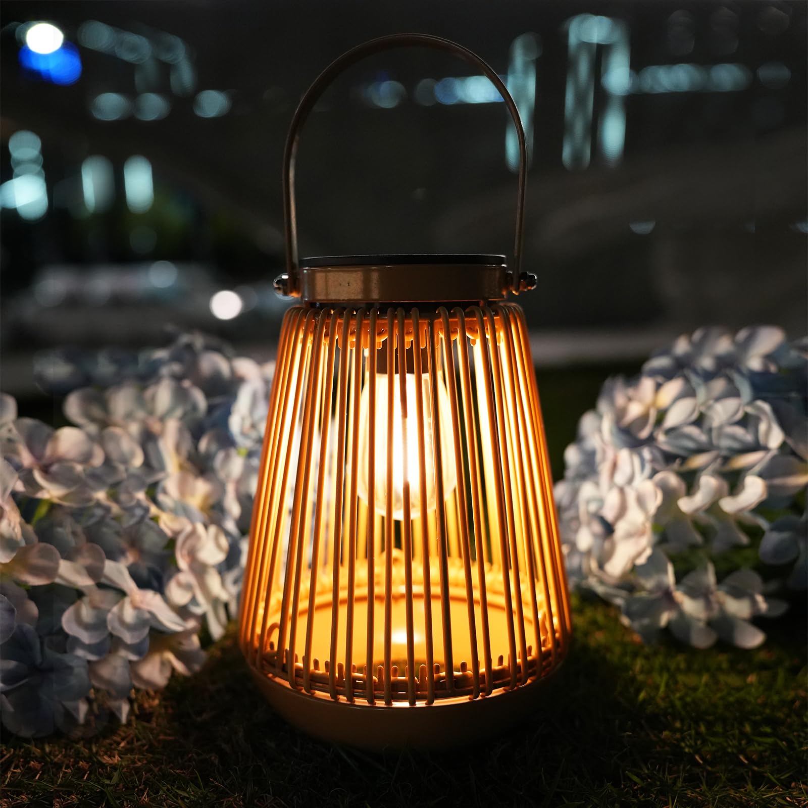 Solar Lanterns, KagoLing Solar Lights Outdoor Waterproof Hanging Hand-Woven Lanterns, Garden Decor Gifts for Women, Outdoor Tabl