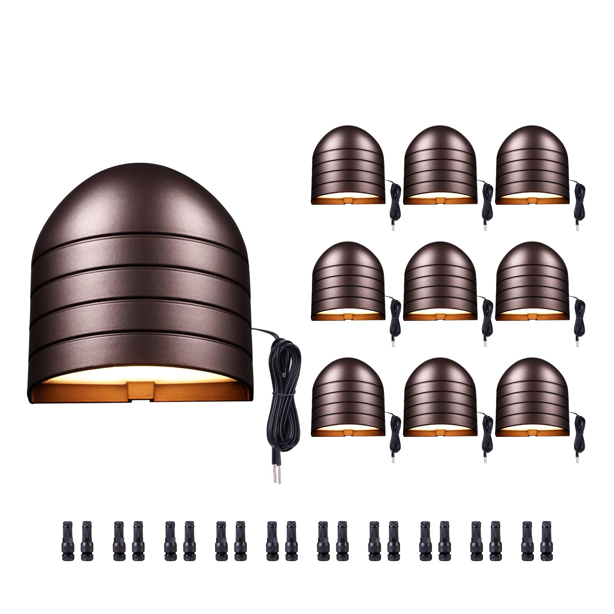 Varmtalys LED Landscape Step Lights - 2700K/3000K/3500K/4000K/5000K Selectable, Low Voltage Deck Lights, Outdoor Waterproof Alum