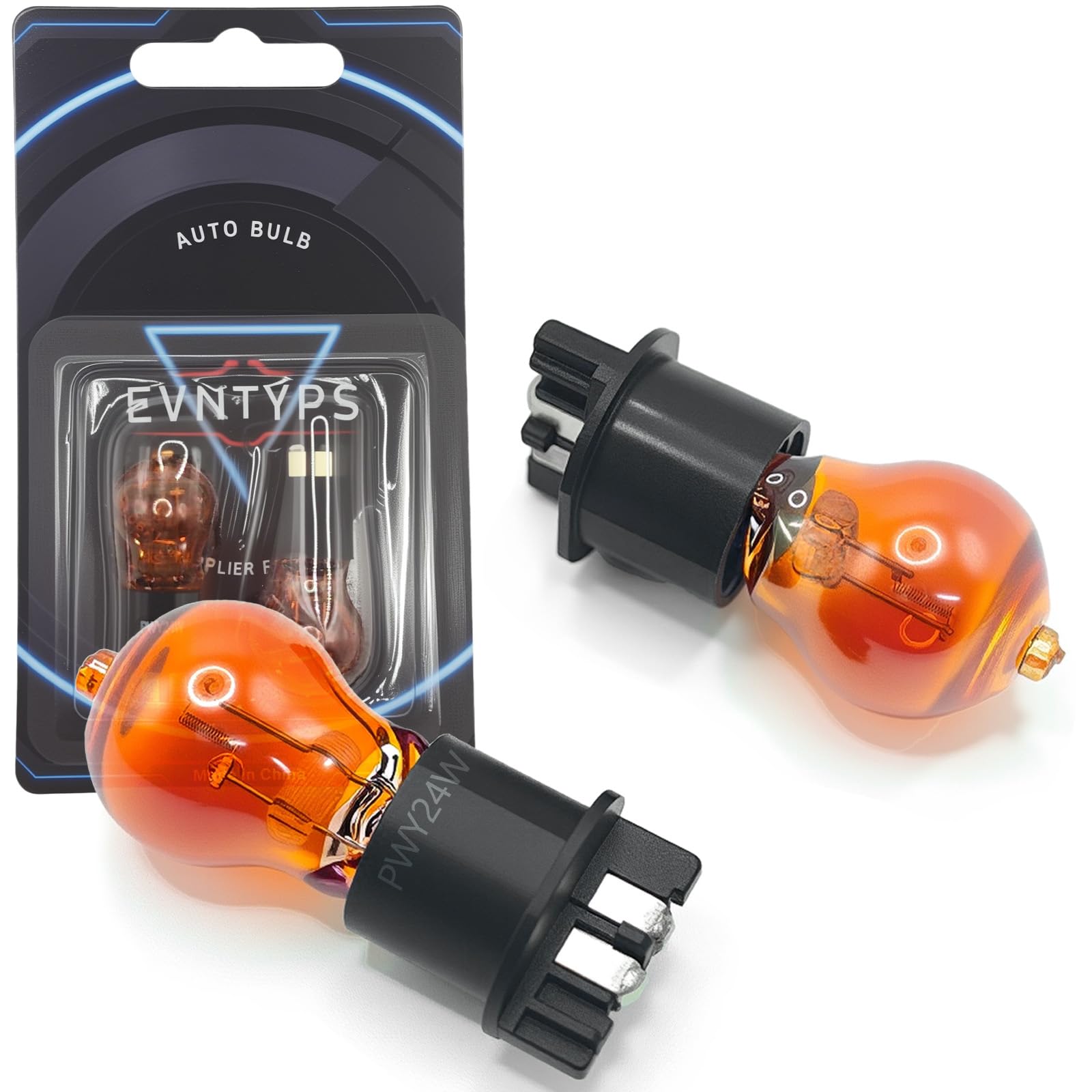 evntyps Fit for VW Golf MK7 2015 2016 2017 2018 2019, OEM standard Halogen PWY24W 12174NA Turn Signal Light Bulbs Amber,for Golf