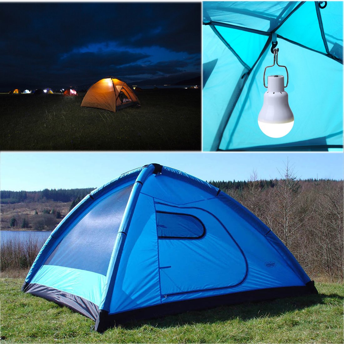 Abzxt Solar Powered Lamp Remote Control Portable Led Bulb Lights Solar Energy Panel Led Lighting For Camp Tent Night Fishing Eme