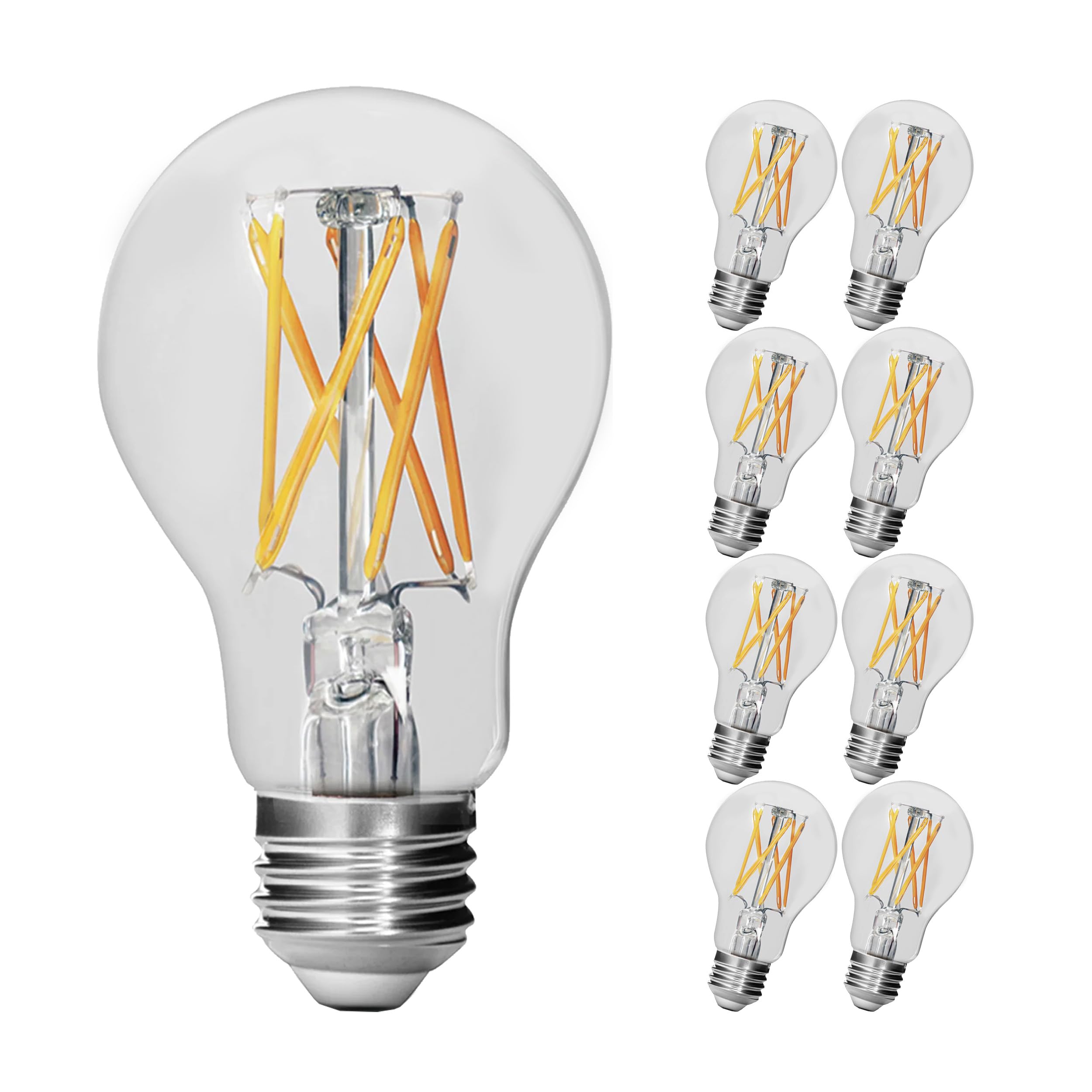 Feit Electric A19 Led Light Filament Bulb, 100W Equivalent, Dimmable, E26 Base, 5000K Daylight, Vintage Edison Clear Glass Light